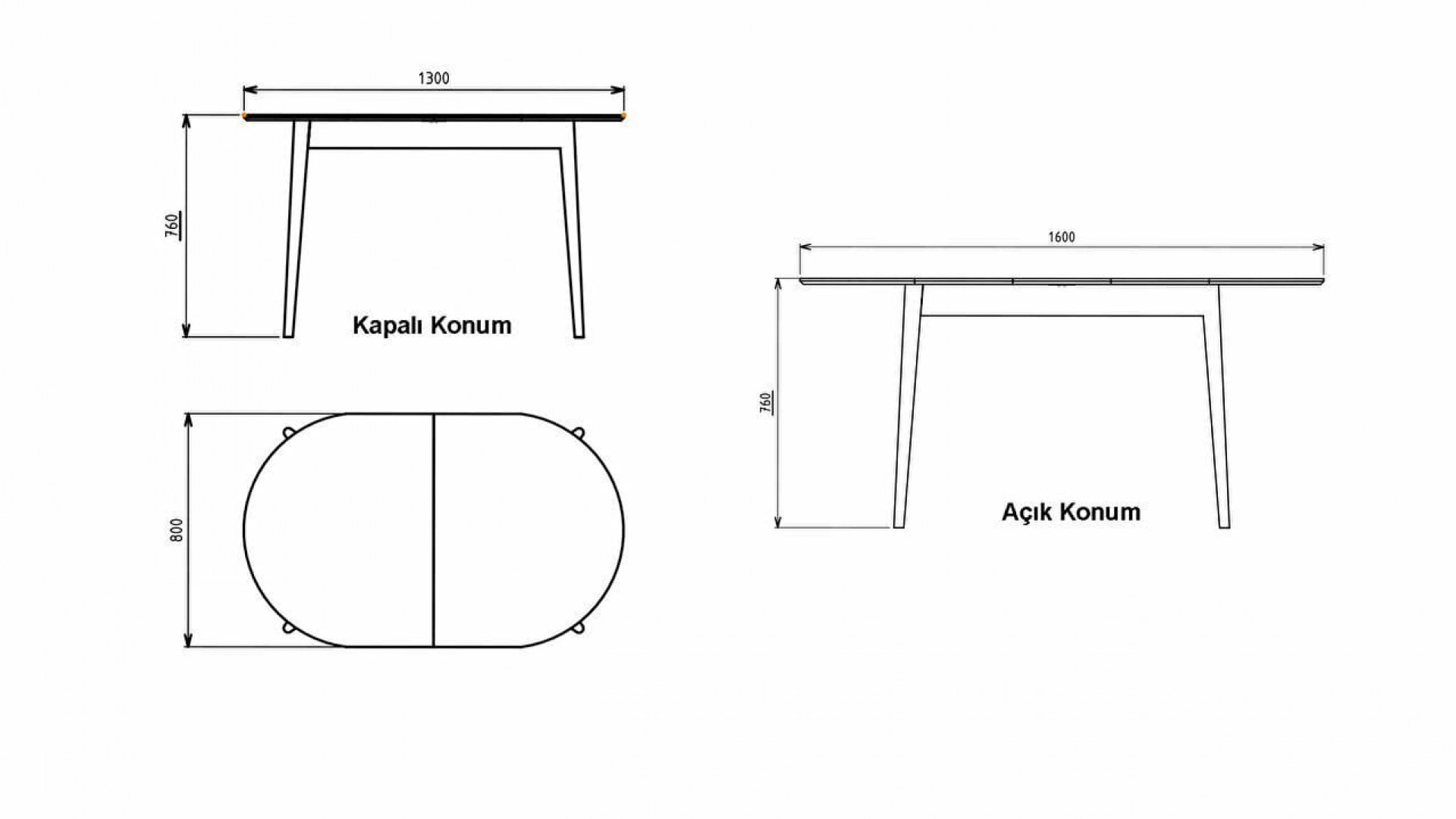 Kolin Esstisch, ausziehbar