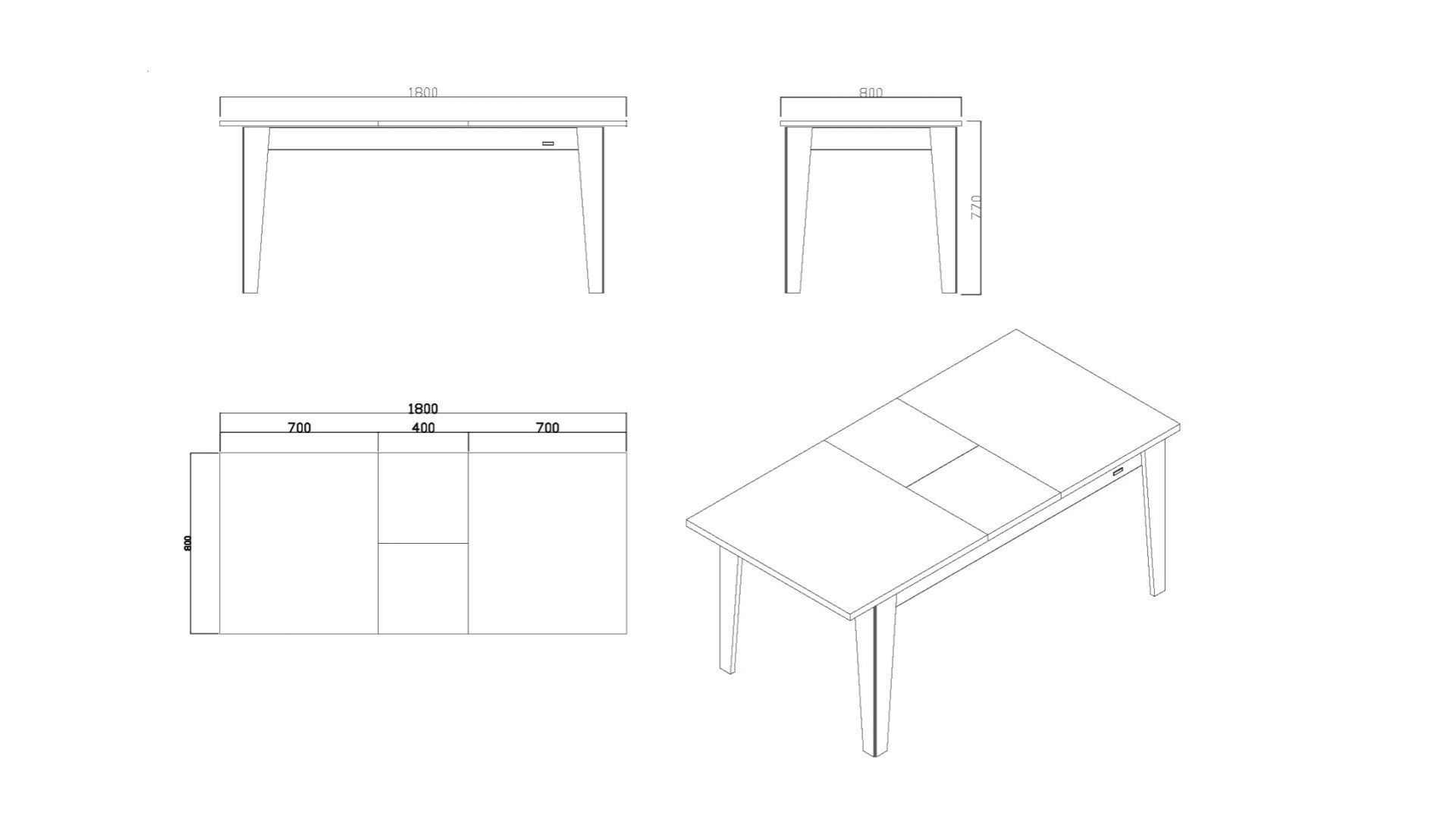 Mavenna Mini Esstisch, ausziehbar
