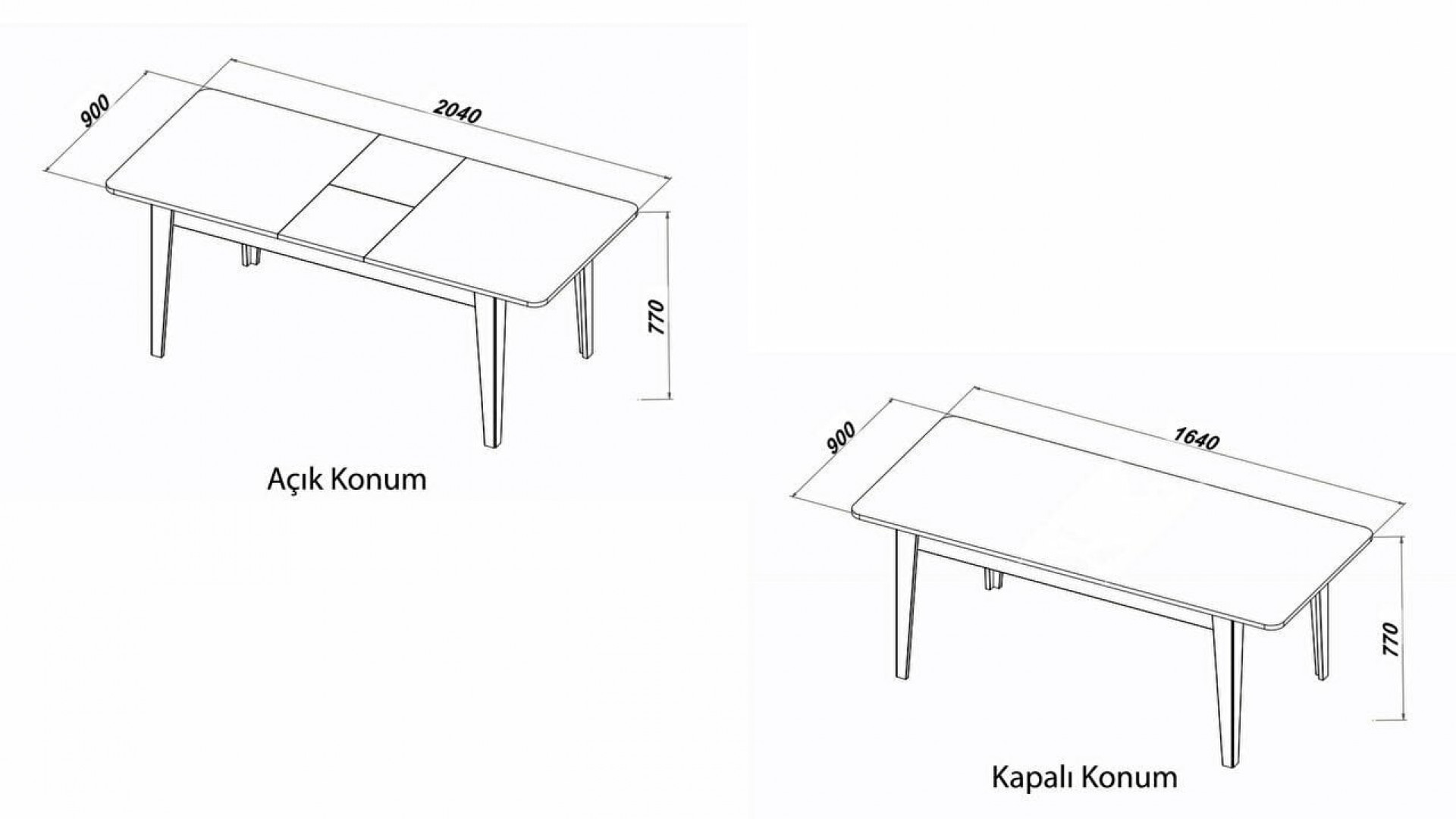 Palermo Esstisch, ausziehbar