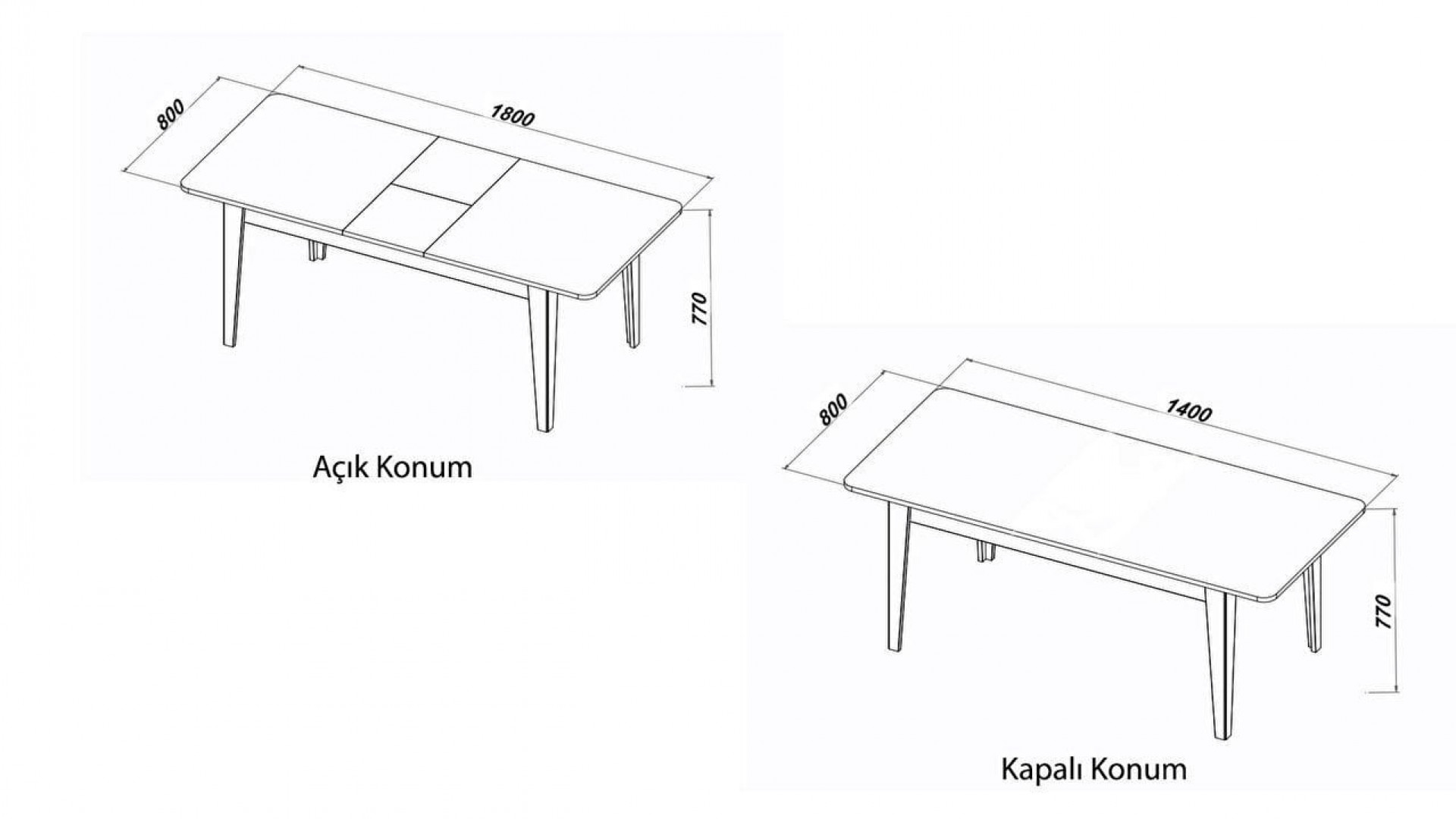Palermo Mini Esstisch, ausziehbar