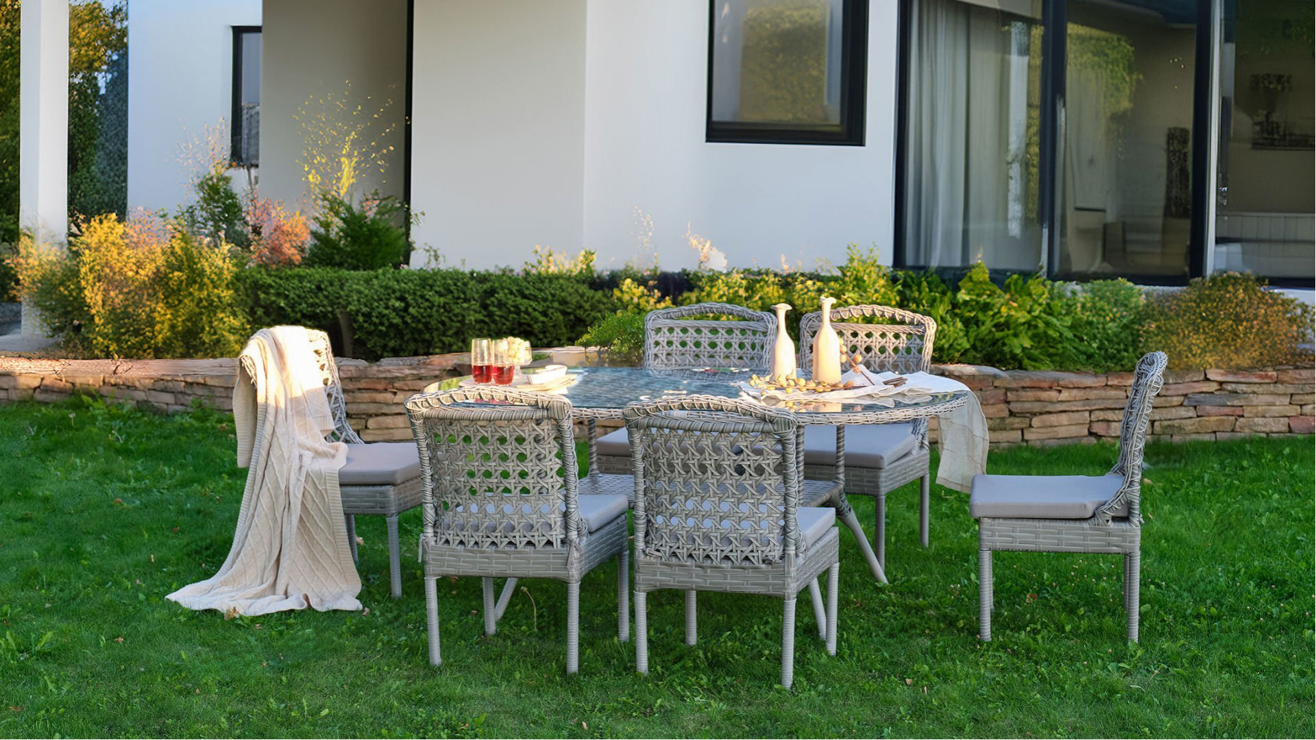 Pernilla oval Gartentischgruppe