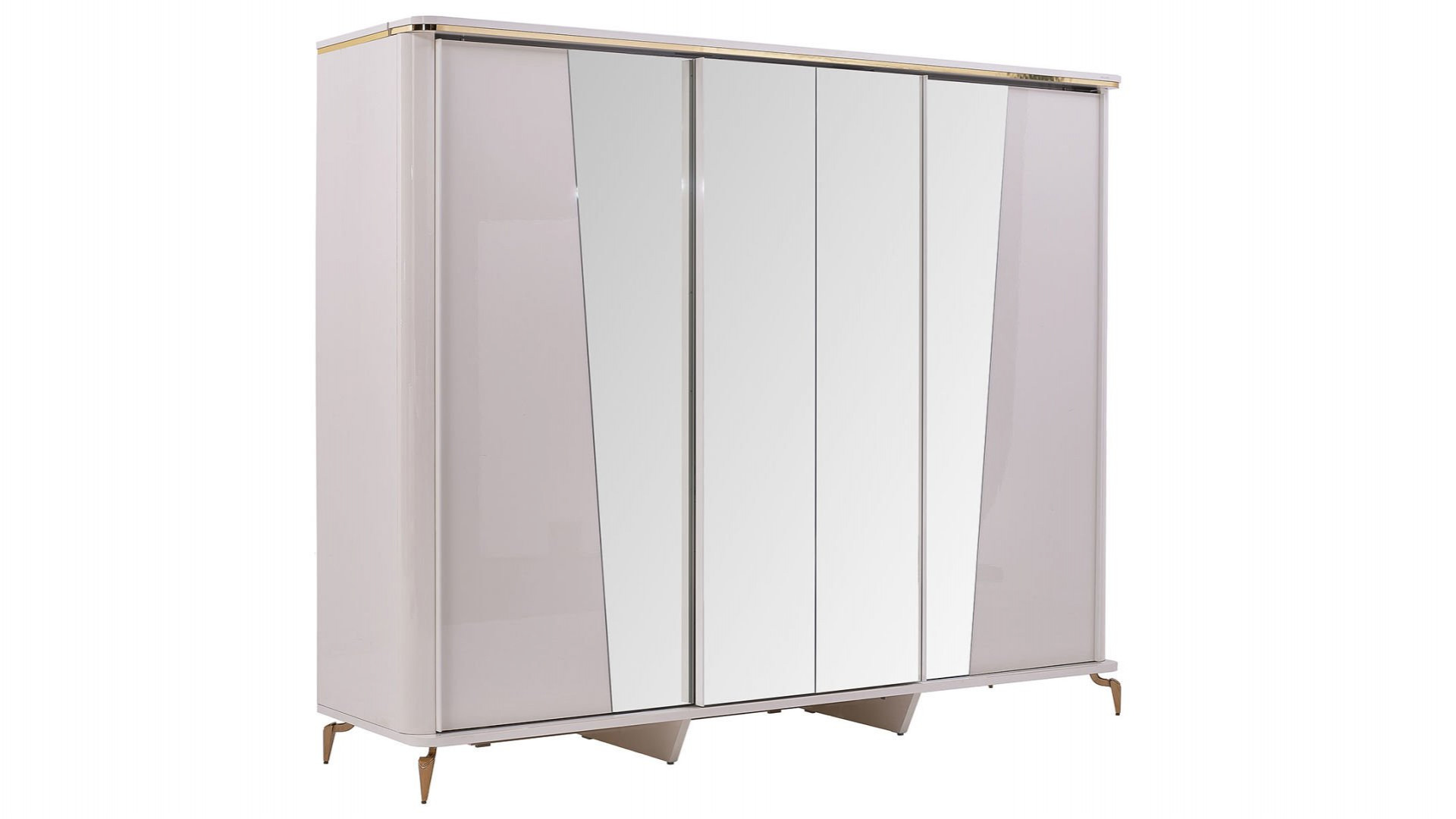 Plaza Schwebetürenschrank - Elfenbein