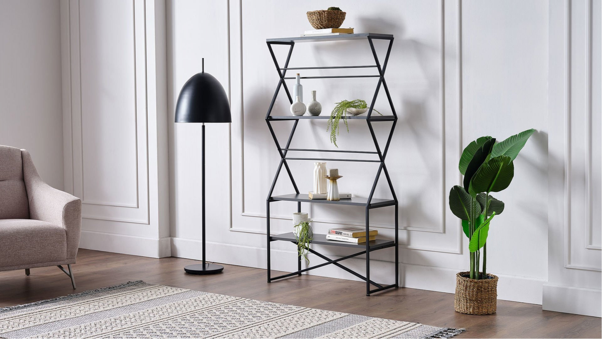 Rodri Bücherregal - Dunkelgrau