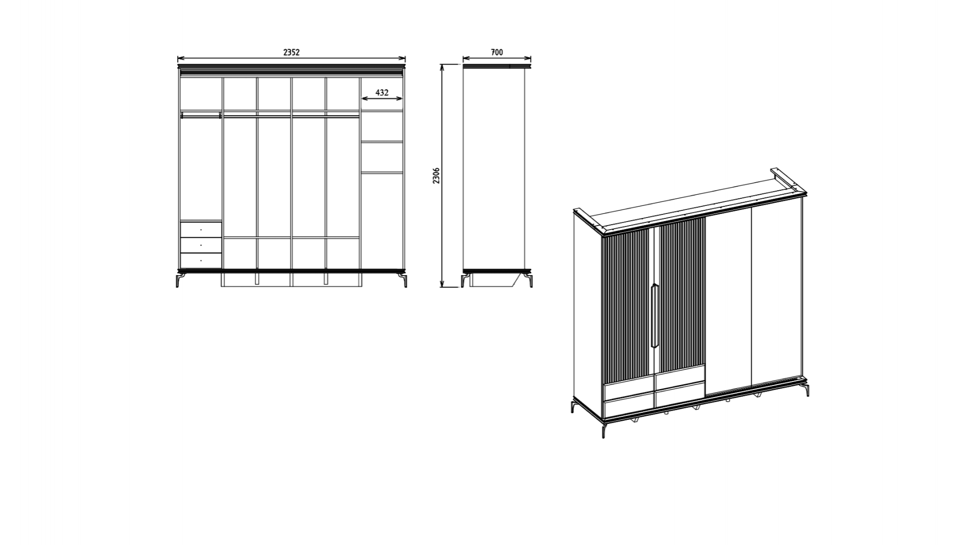 Montego Schwebetürenschrank