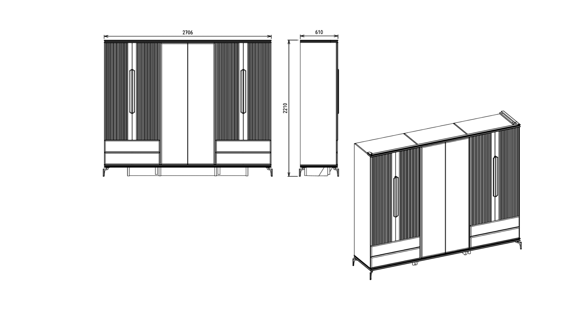Montego 6-türiger Schrank
