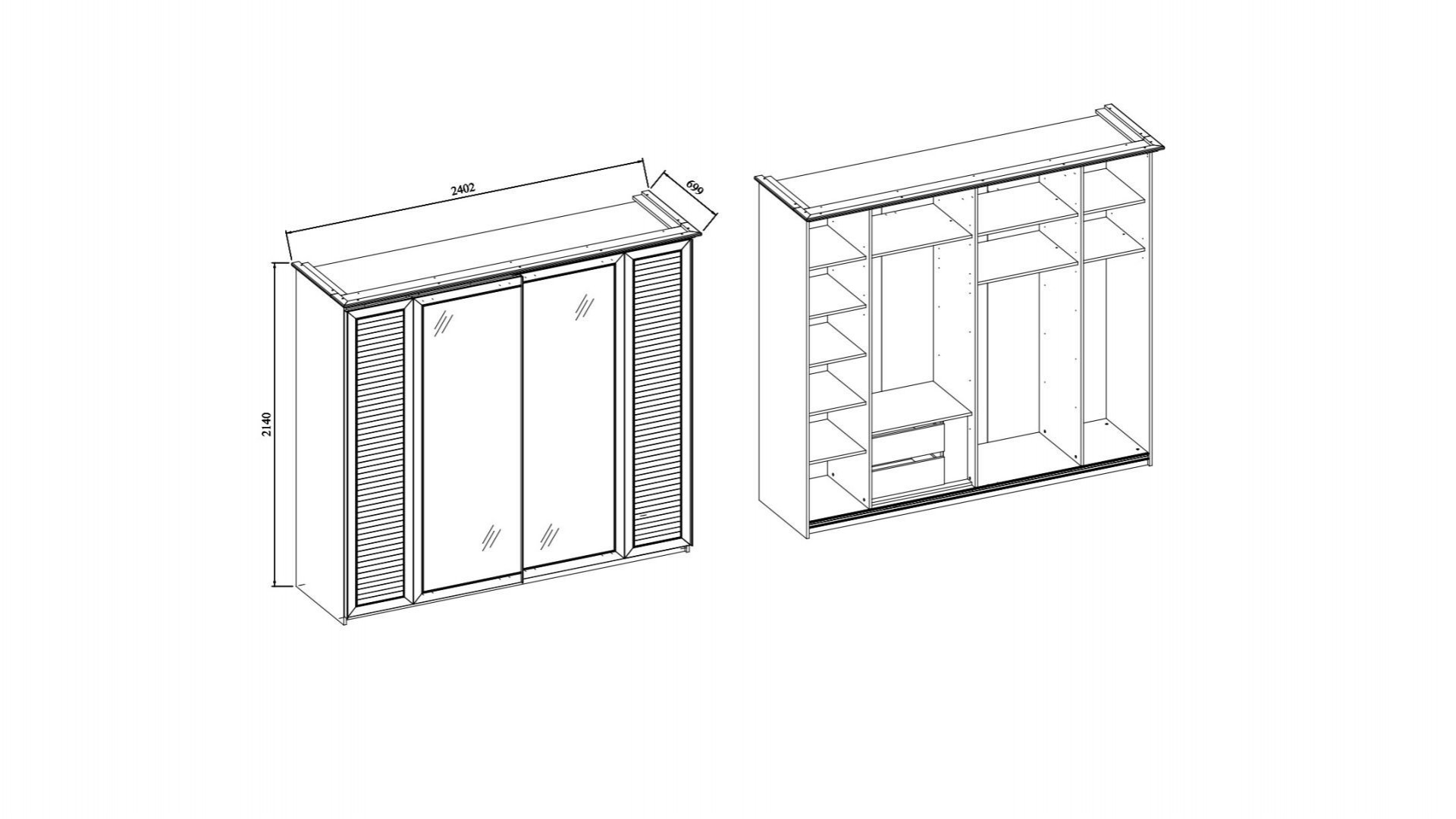 Vilza Schwebetürenschrank