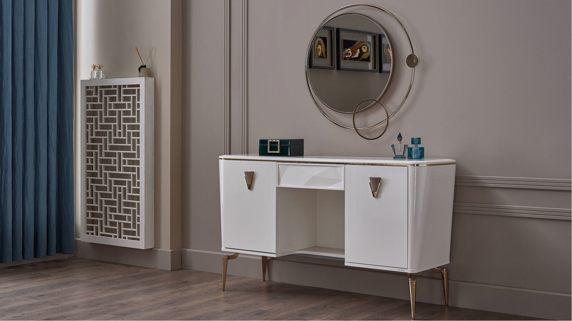 Plaza Schminktisch - Elfenbein