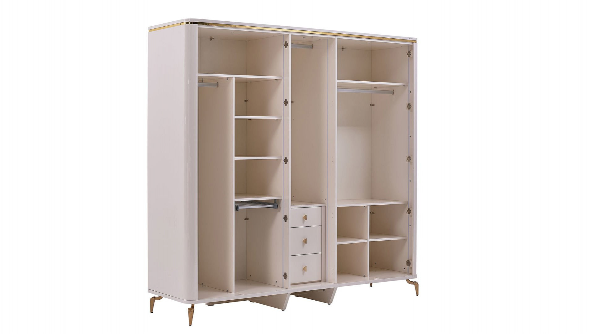 Plaza 5-türiger Schrank - Elfenbein