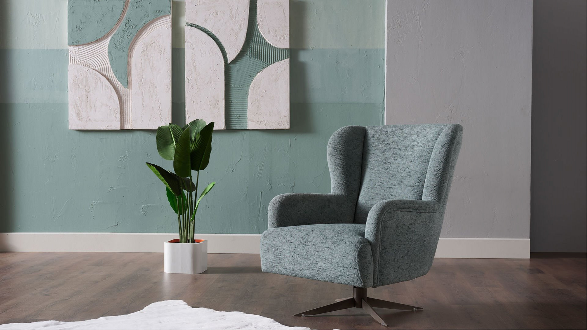 Atlanta Einzel-Drehstuhl - Grün