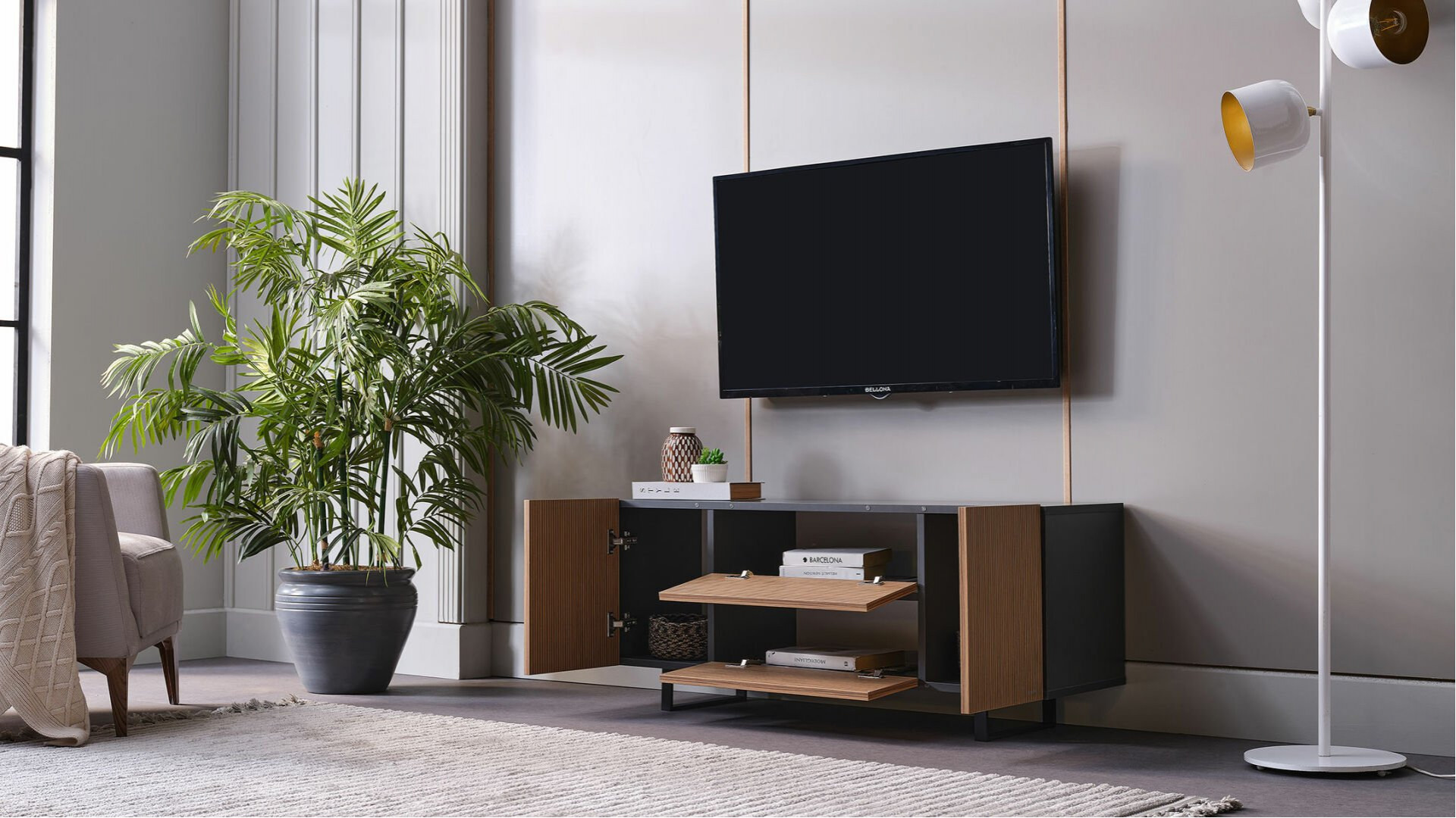 Dany TV-Tisch - Dunkelgrau