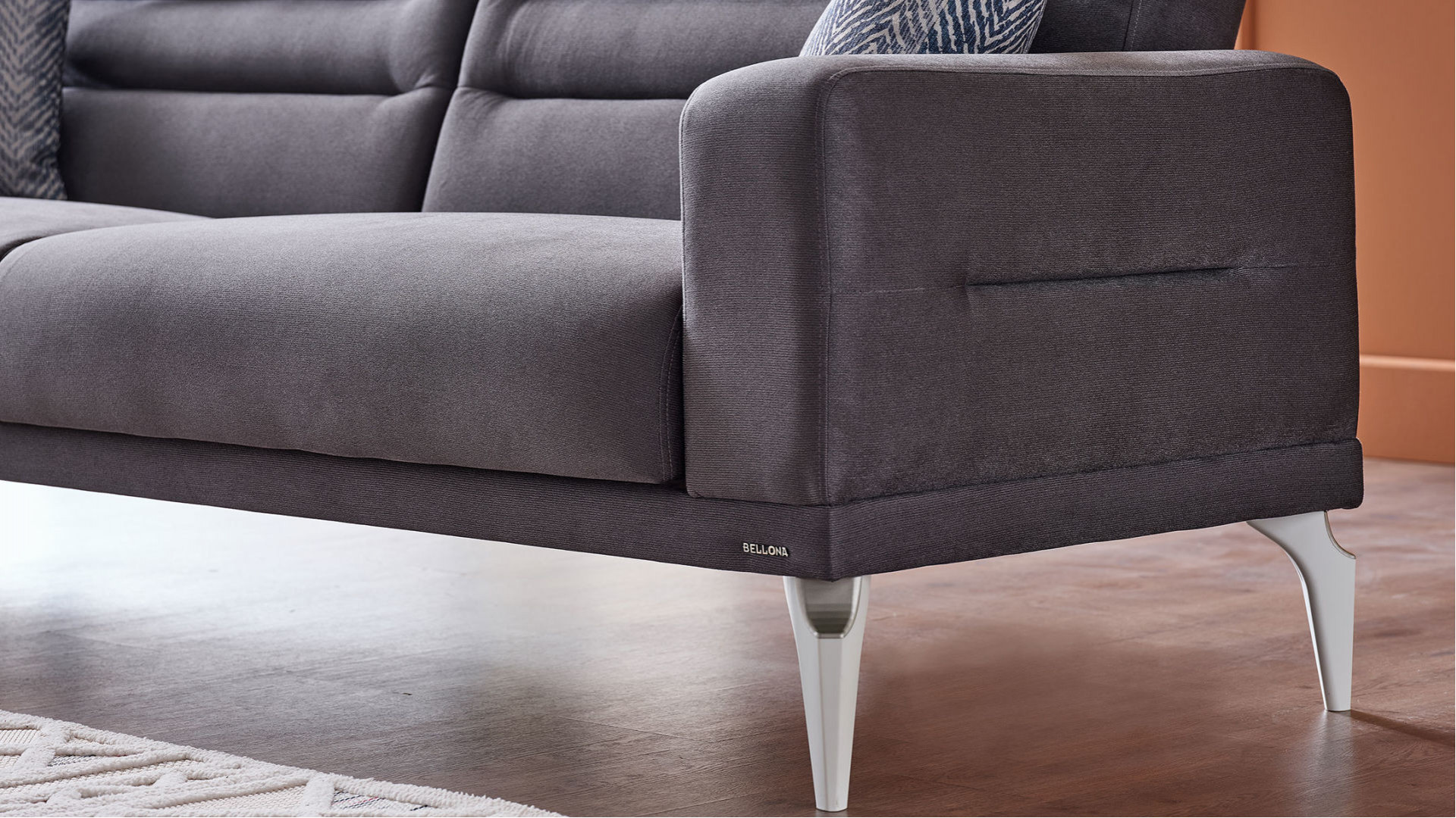 Majer 3er-Sofa - Anthrazit