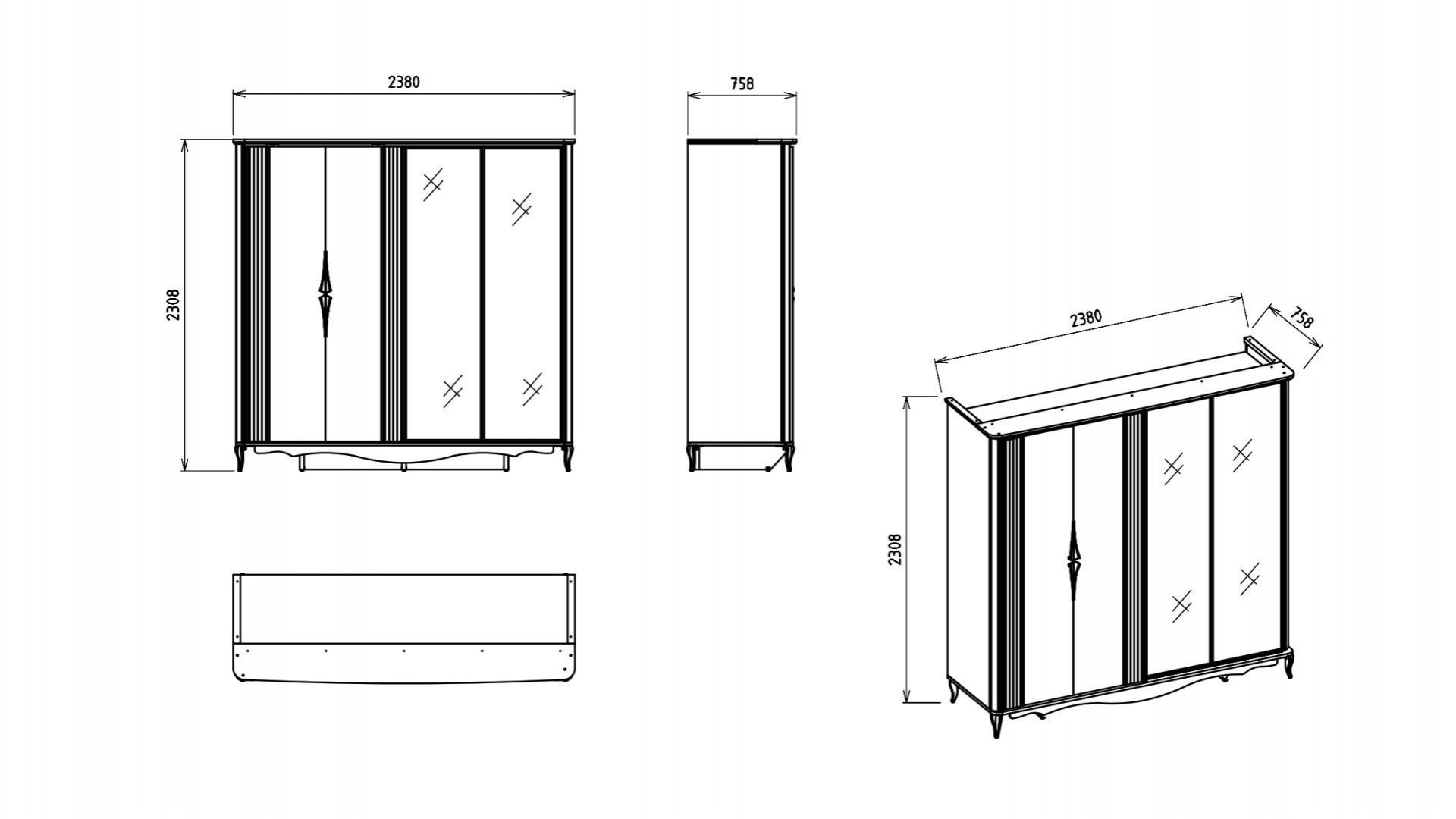 Victor Schwebetürenschrank