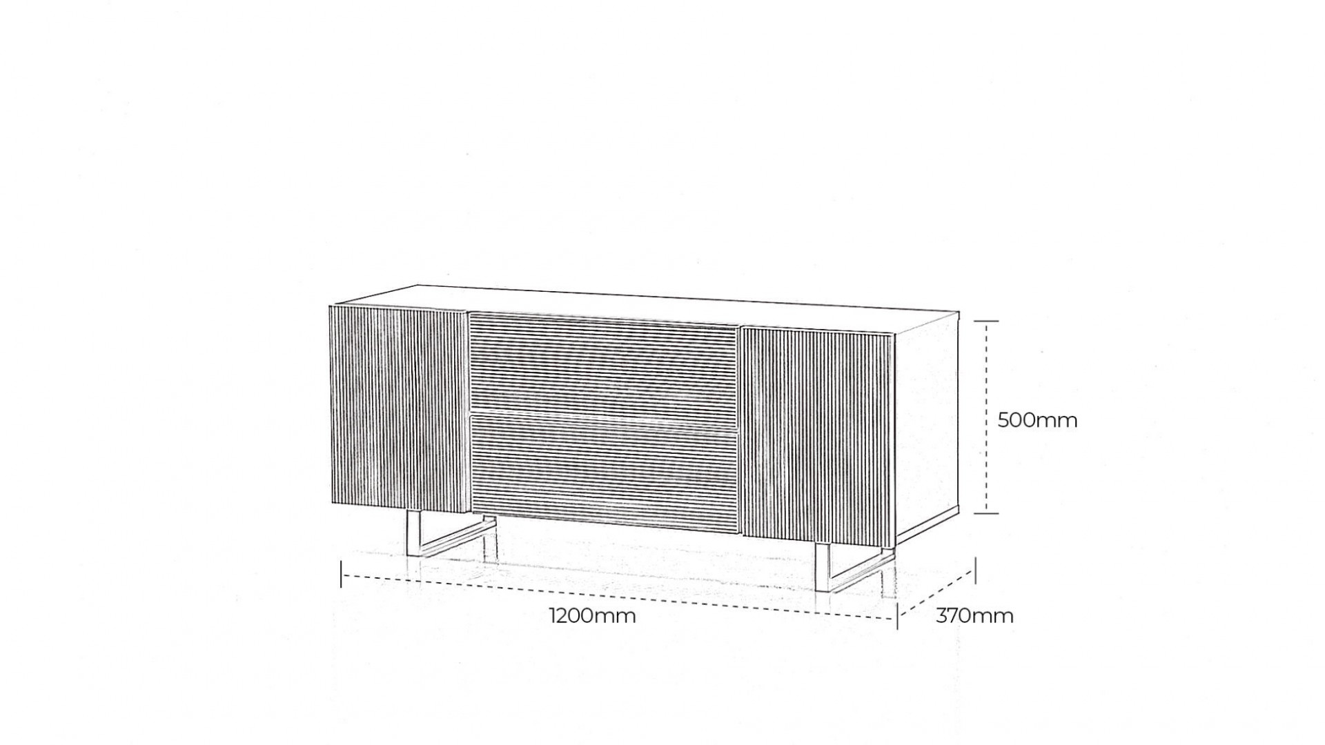 Dany TV-Tisch - Dunkelgrau