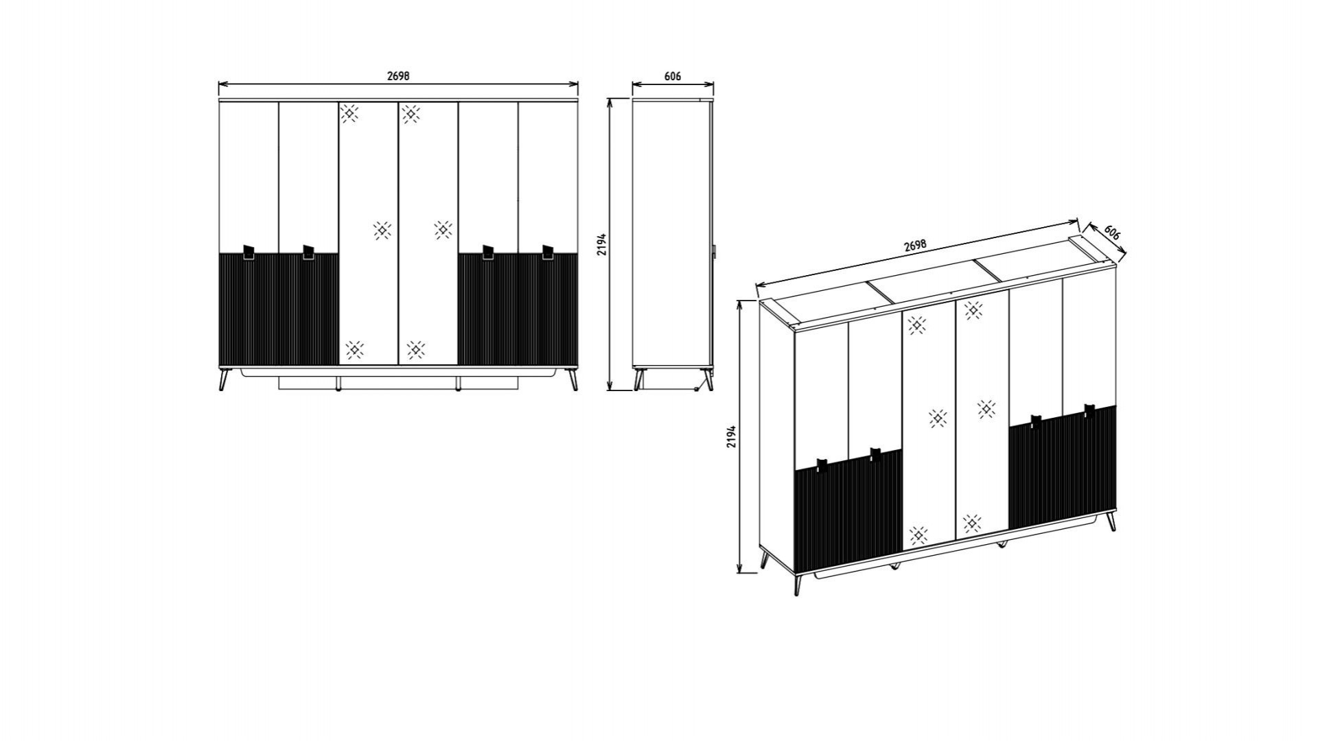 Napoli 6-türiger Schrank
