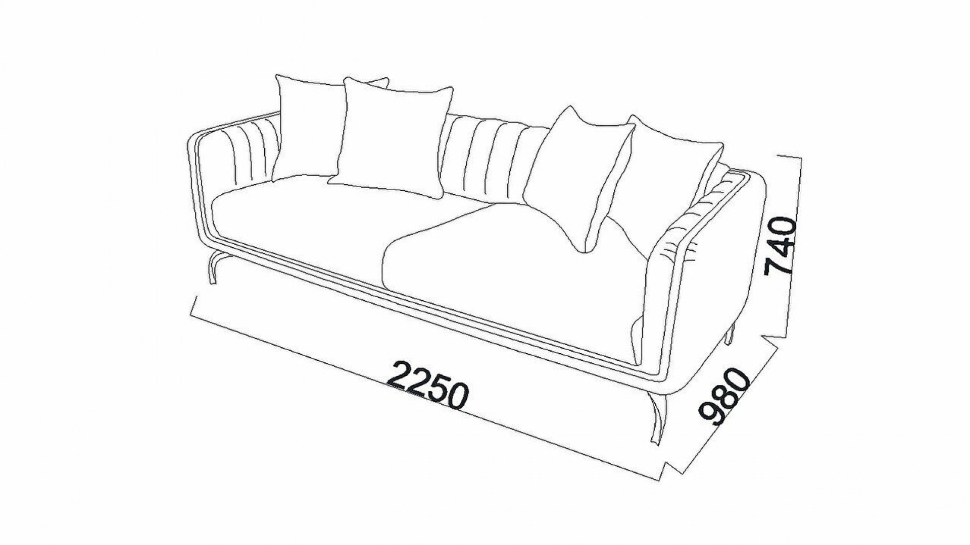 Larissa 3er-Sofa