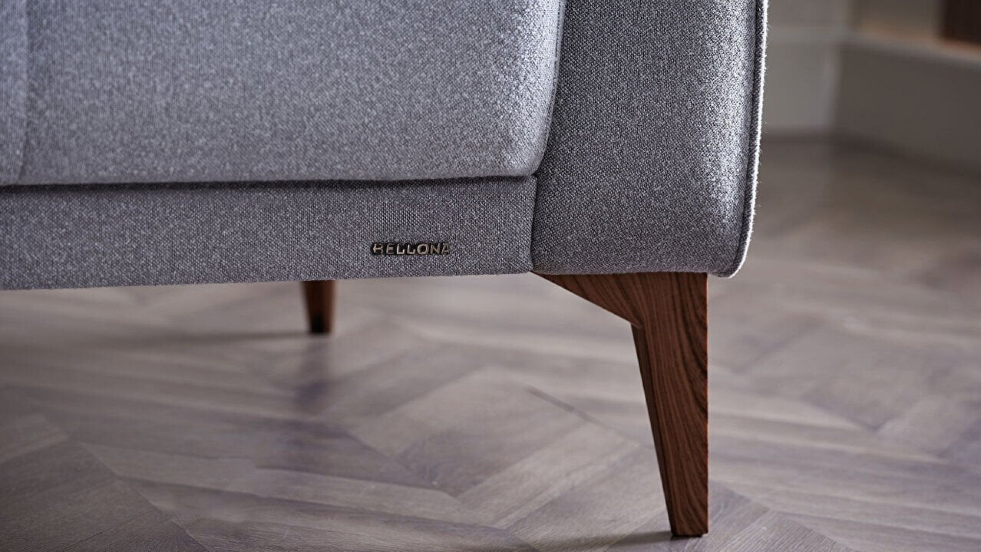 Mathias 2er-Sofa - Blaue Kissen