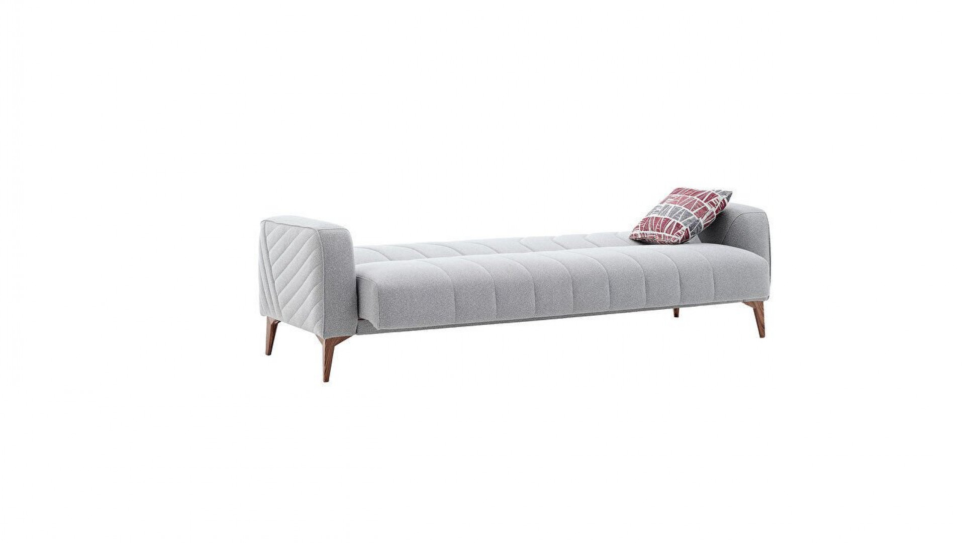 Mathias 3er-Sofa - Bordeaux-Kissen