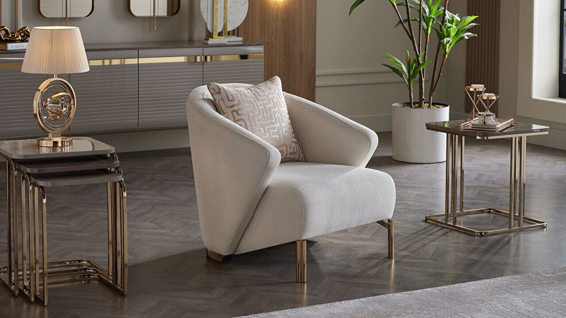 Veronica Einzel-Sofa - Creme