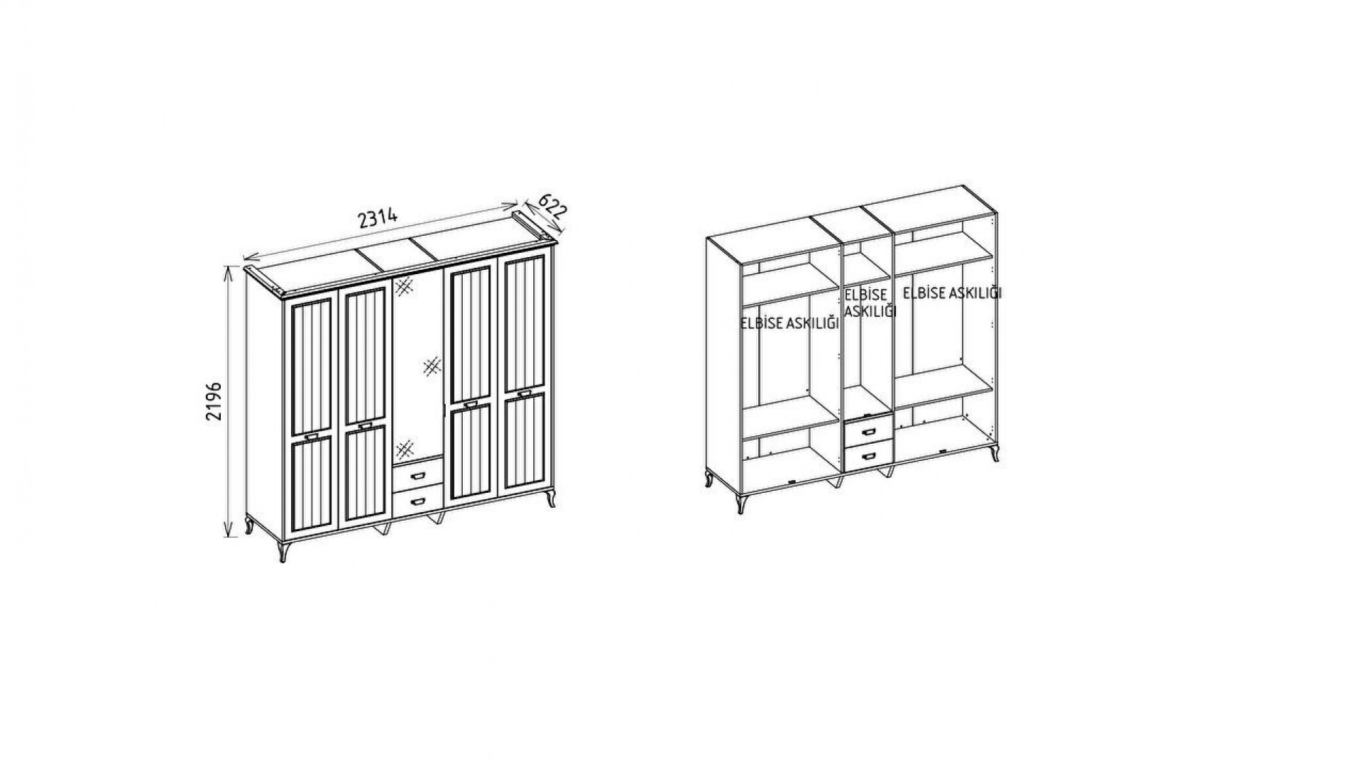 Andera 5-türiger Schrank