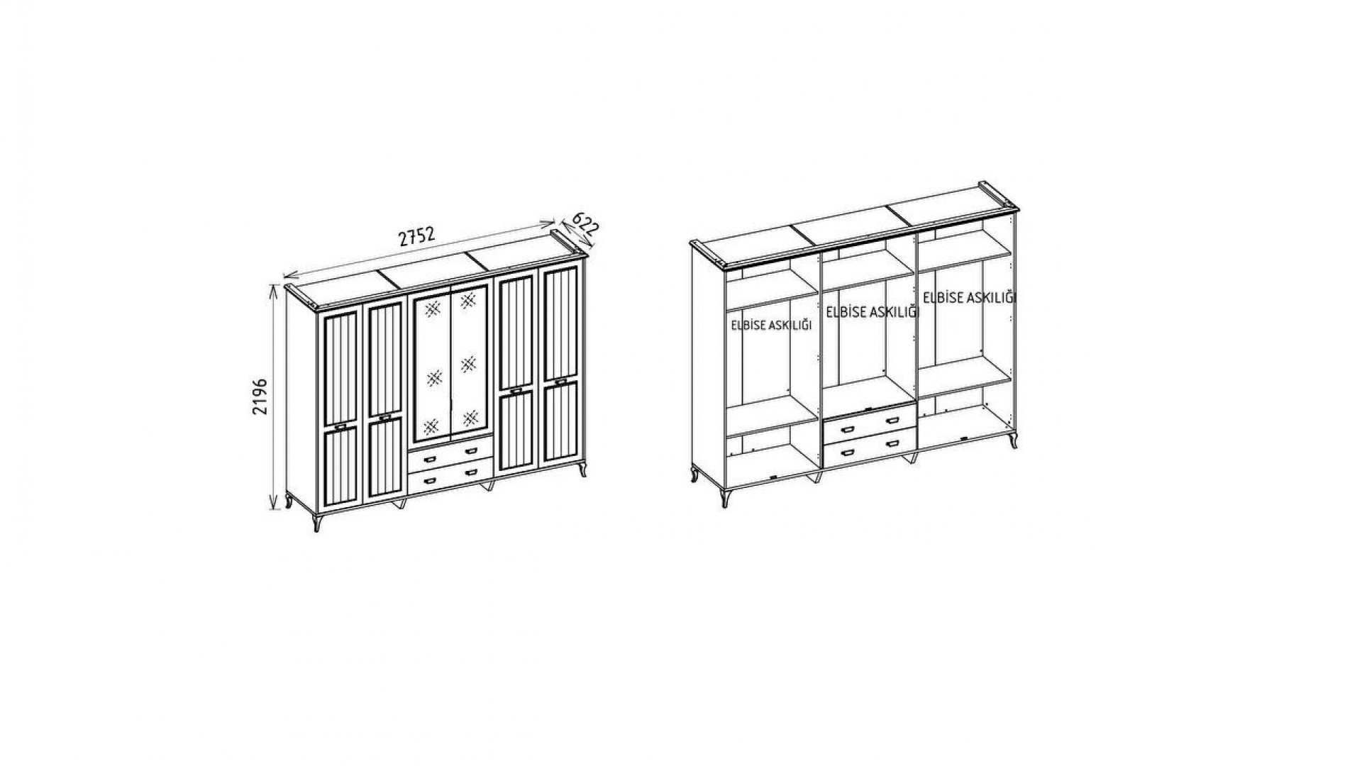 Andera 6-türiger Schrank