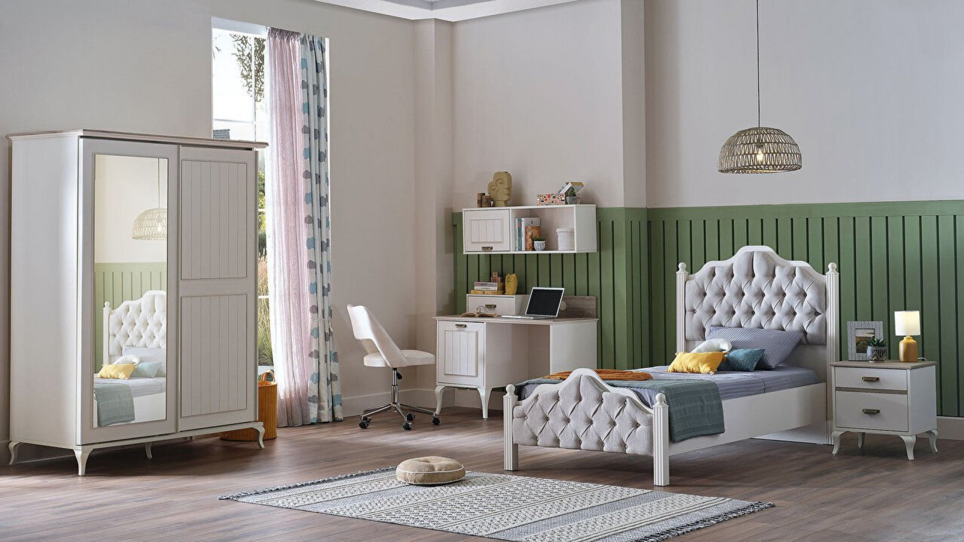 Andera Jugendzimmer Schiebetür-Kleiderschrank