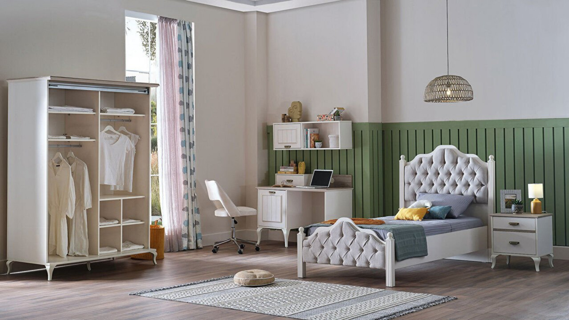 Andera Jugendzimmer Schiebetür-Kleiderschrank