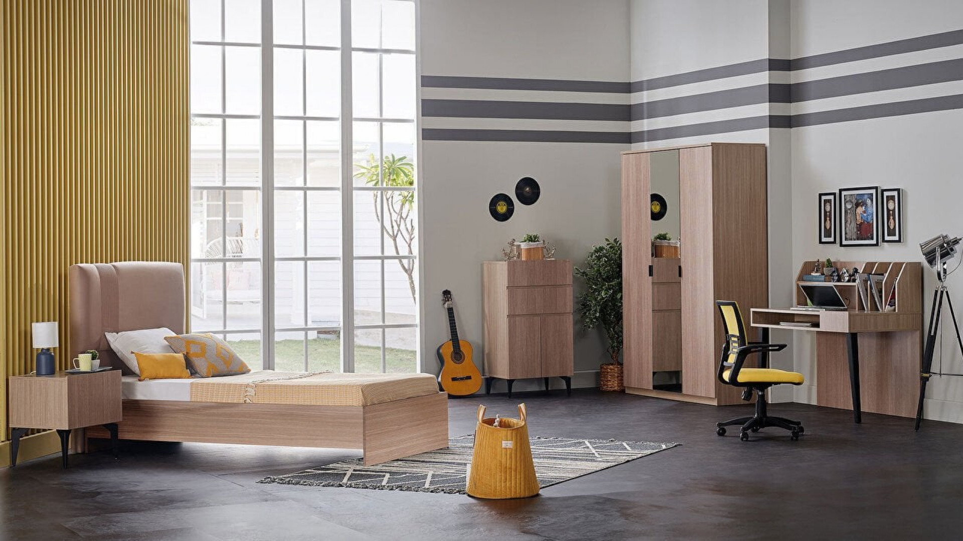 Arles Jugendzimmer 3-türiger Kleiderschrank