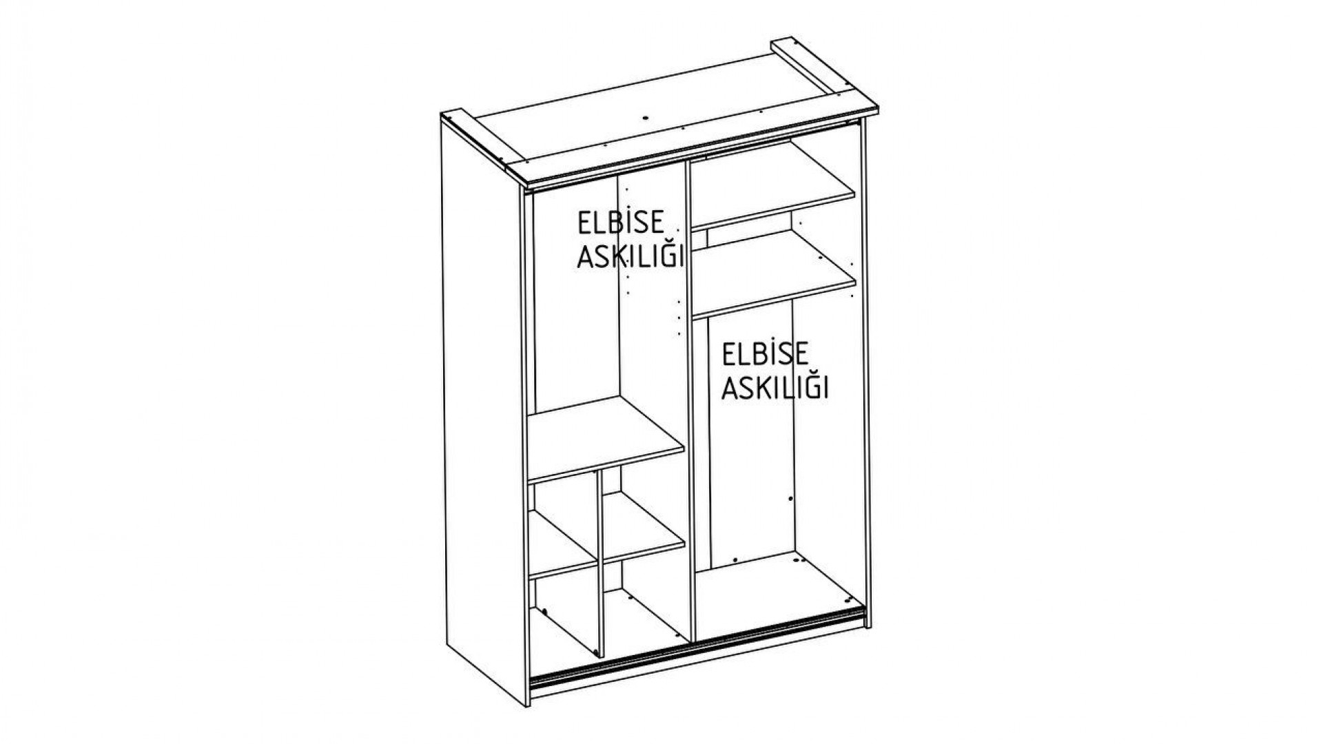 Arles Jugendzimmer Schiebetür-Kleiderschrank