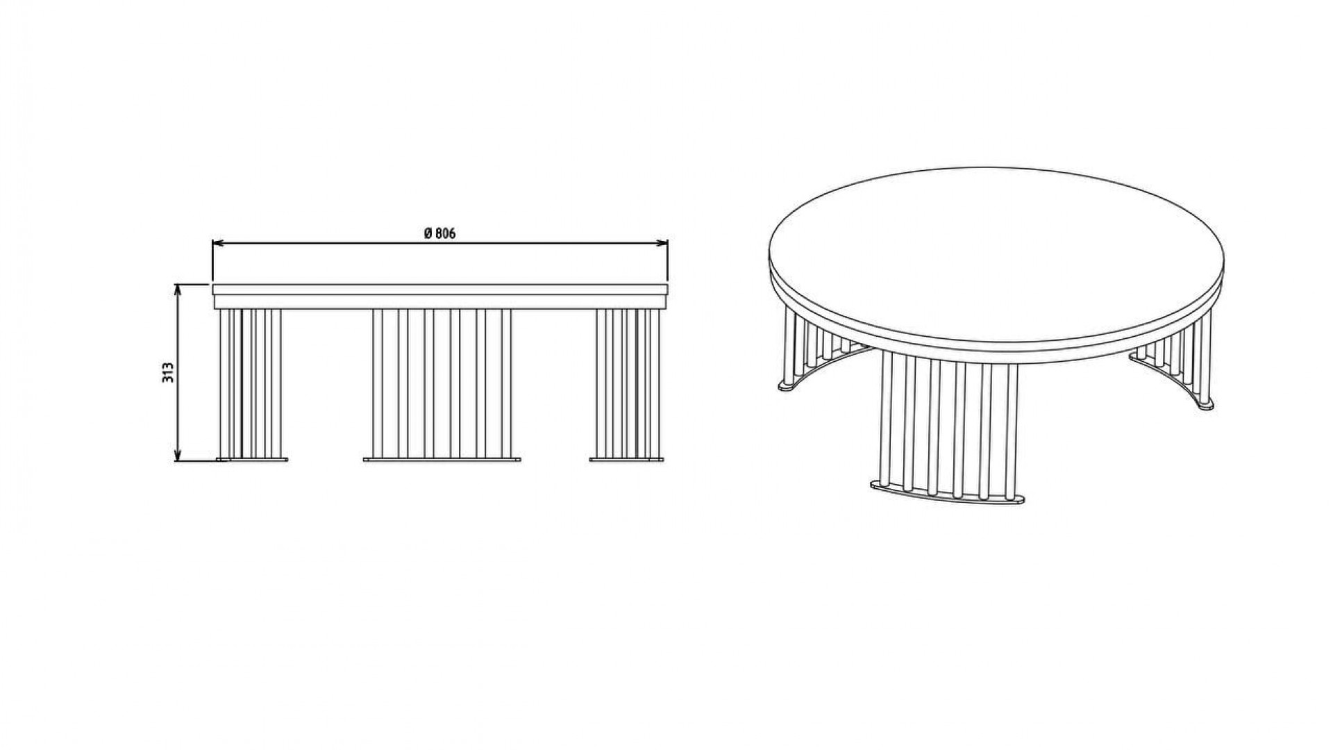 Havana Runde Große Couchtisch