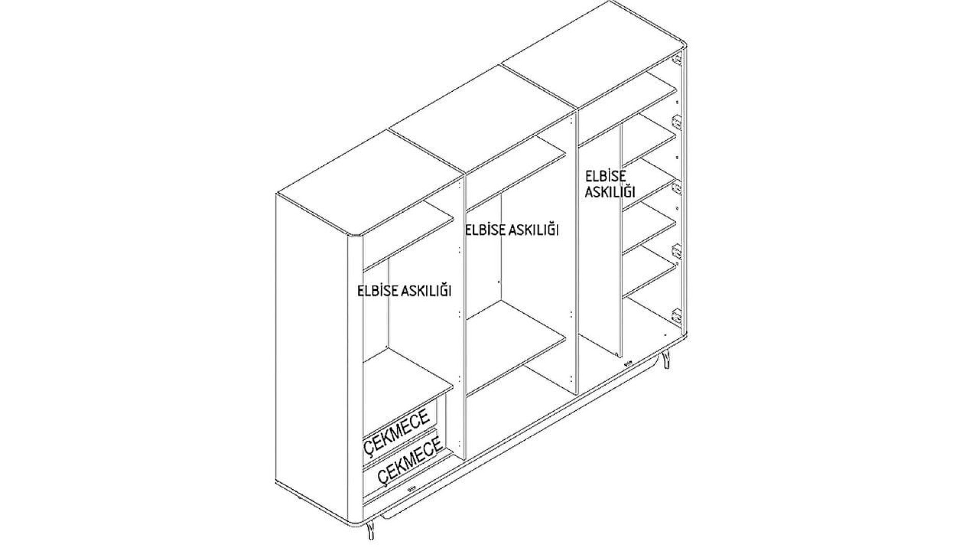 Larissa 6-türiger Schrank