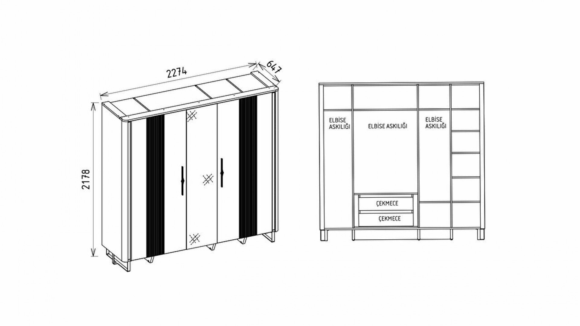 Mirante 5-türiger Schrank