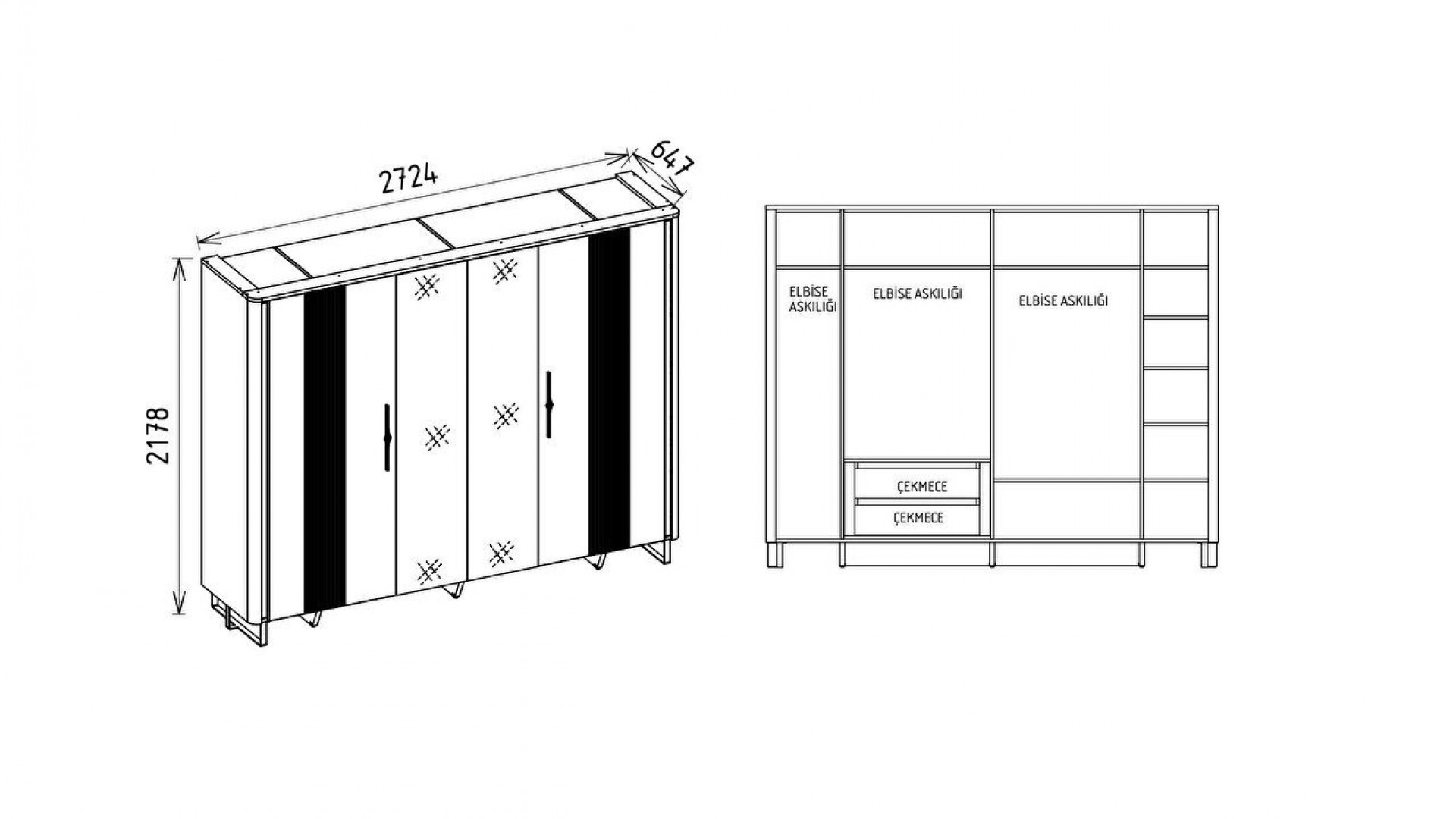 Mirante 6-türiger Schrank