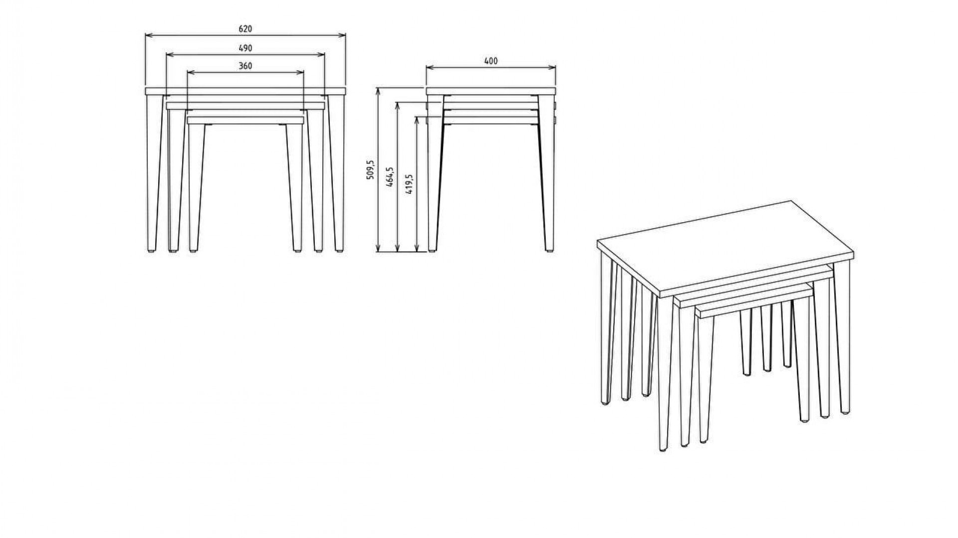 Monaco Beistelltisch