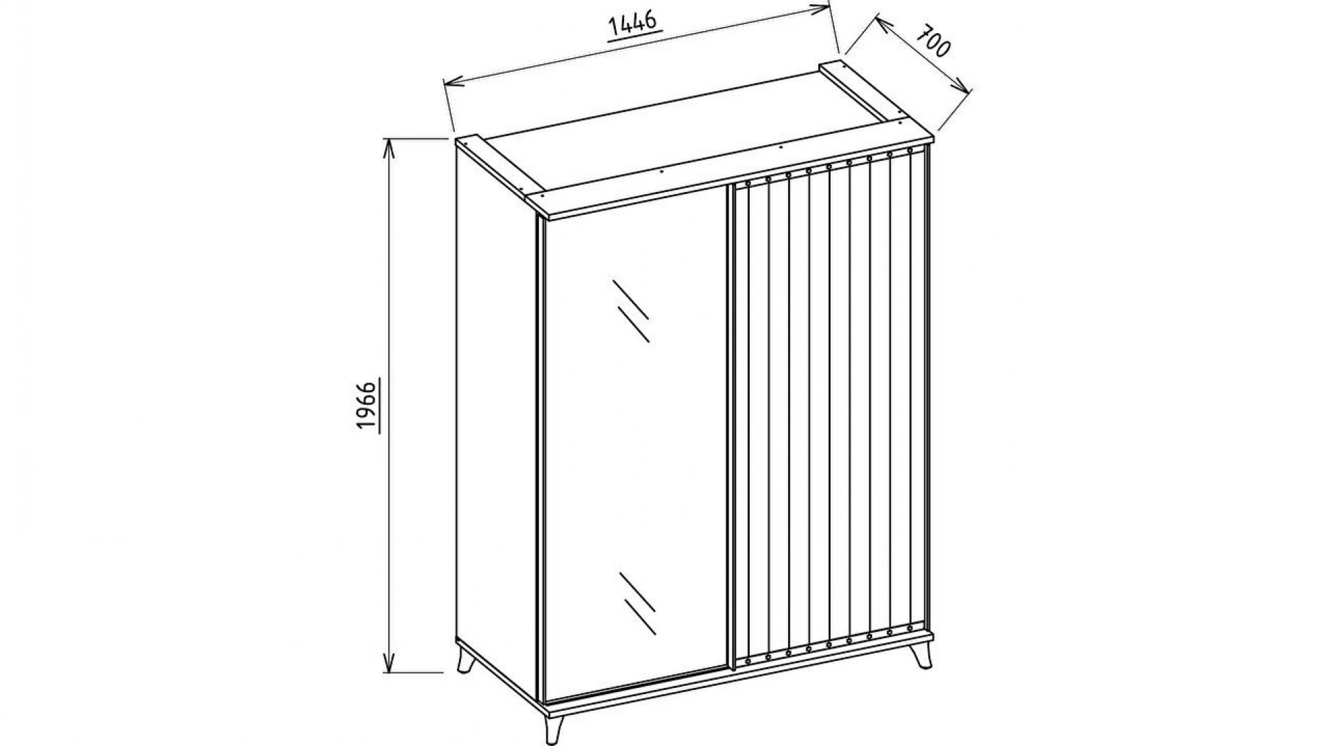 Montes Jugendzimmer Schiebetür-Kleiderschrank