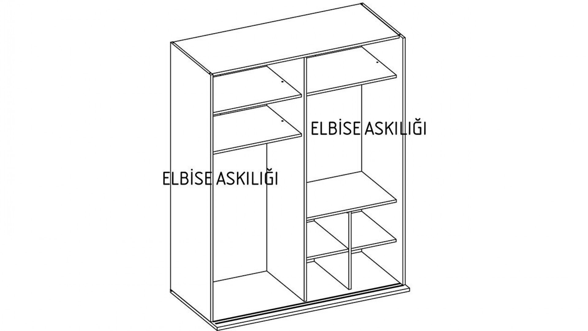 Montes Jugendzimmer Schiebetür-Kleiderschrank