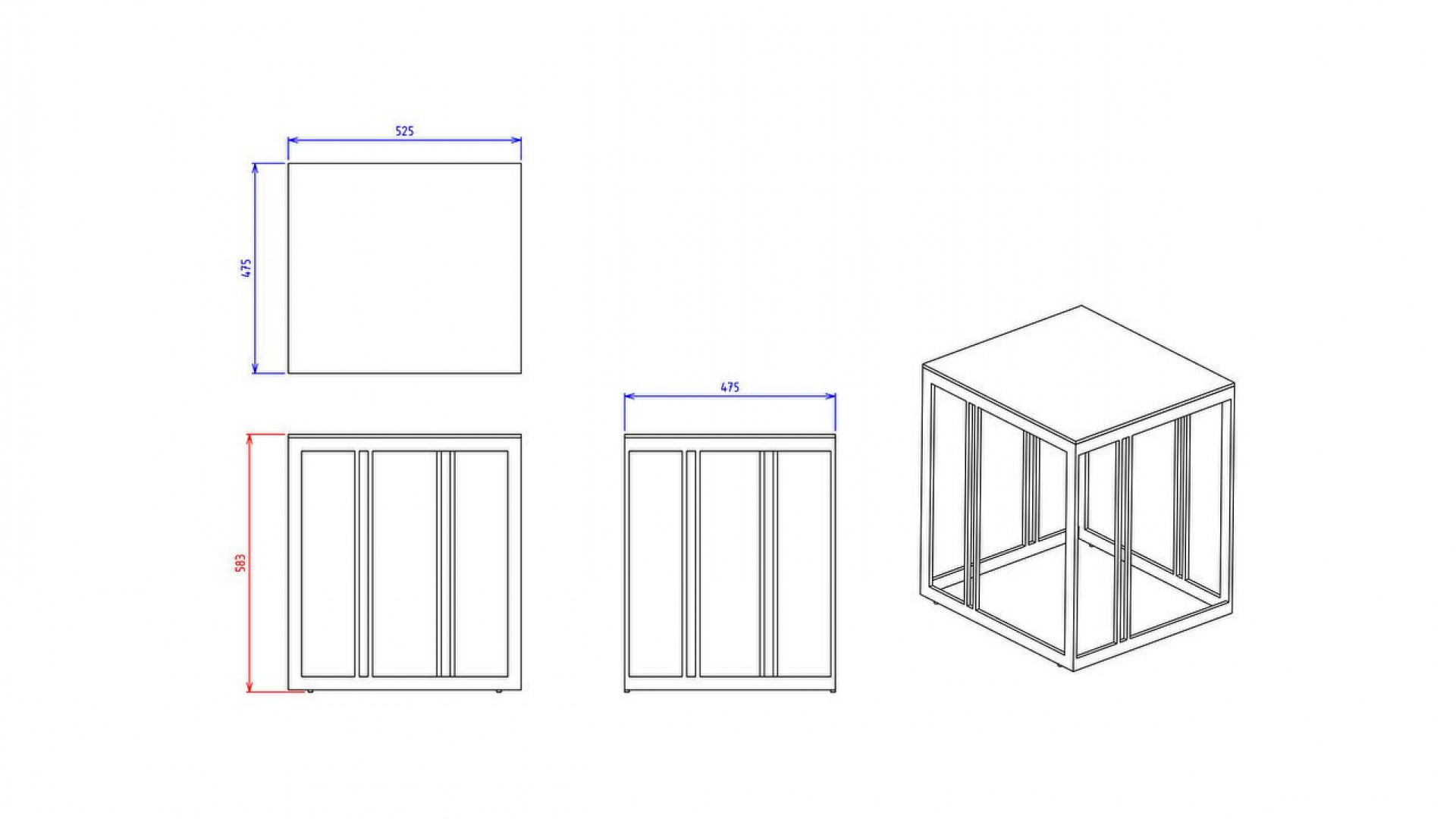 Montego Beistelltisch Chrom