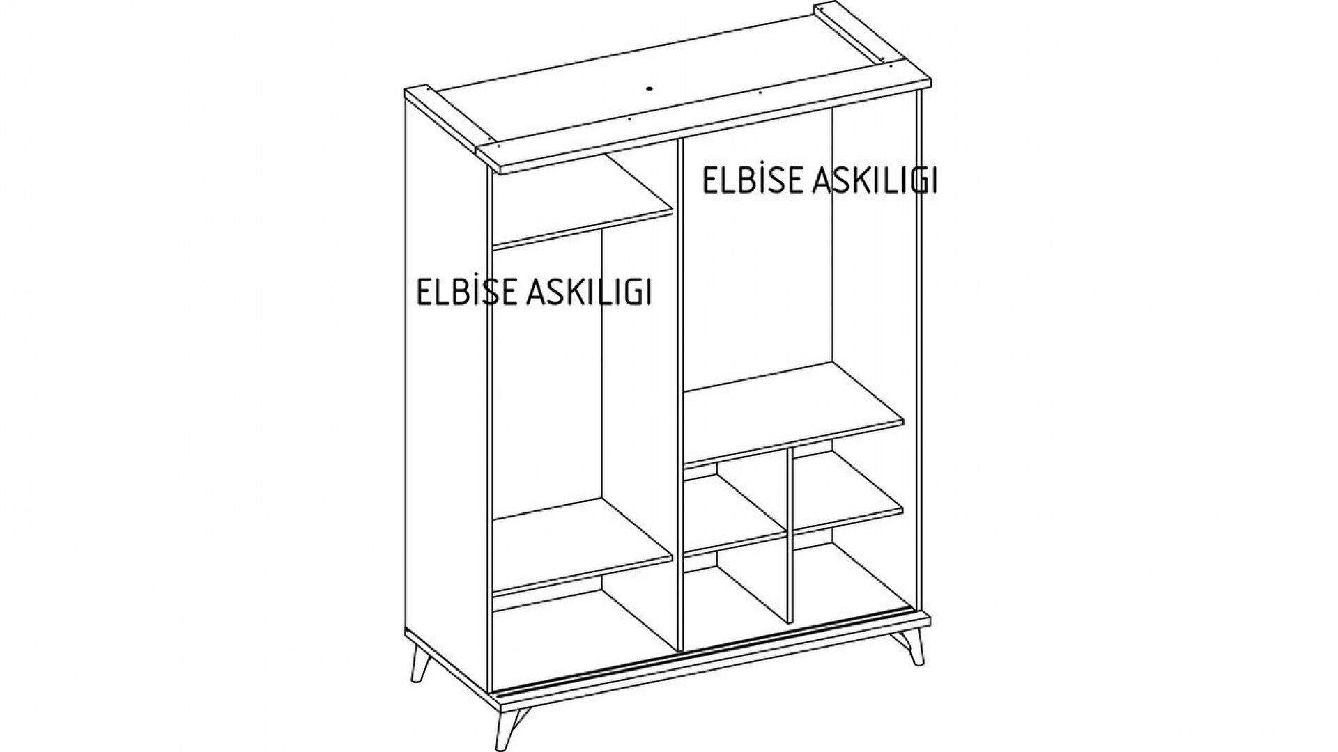 Mavenna Jugendzimmer Schiebetür-Kleiderschrank