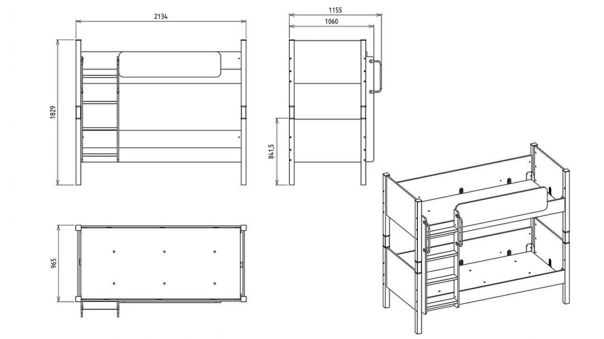 Mavenna Etagenbett 90x200