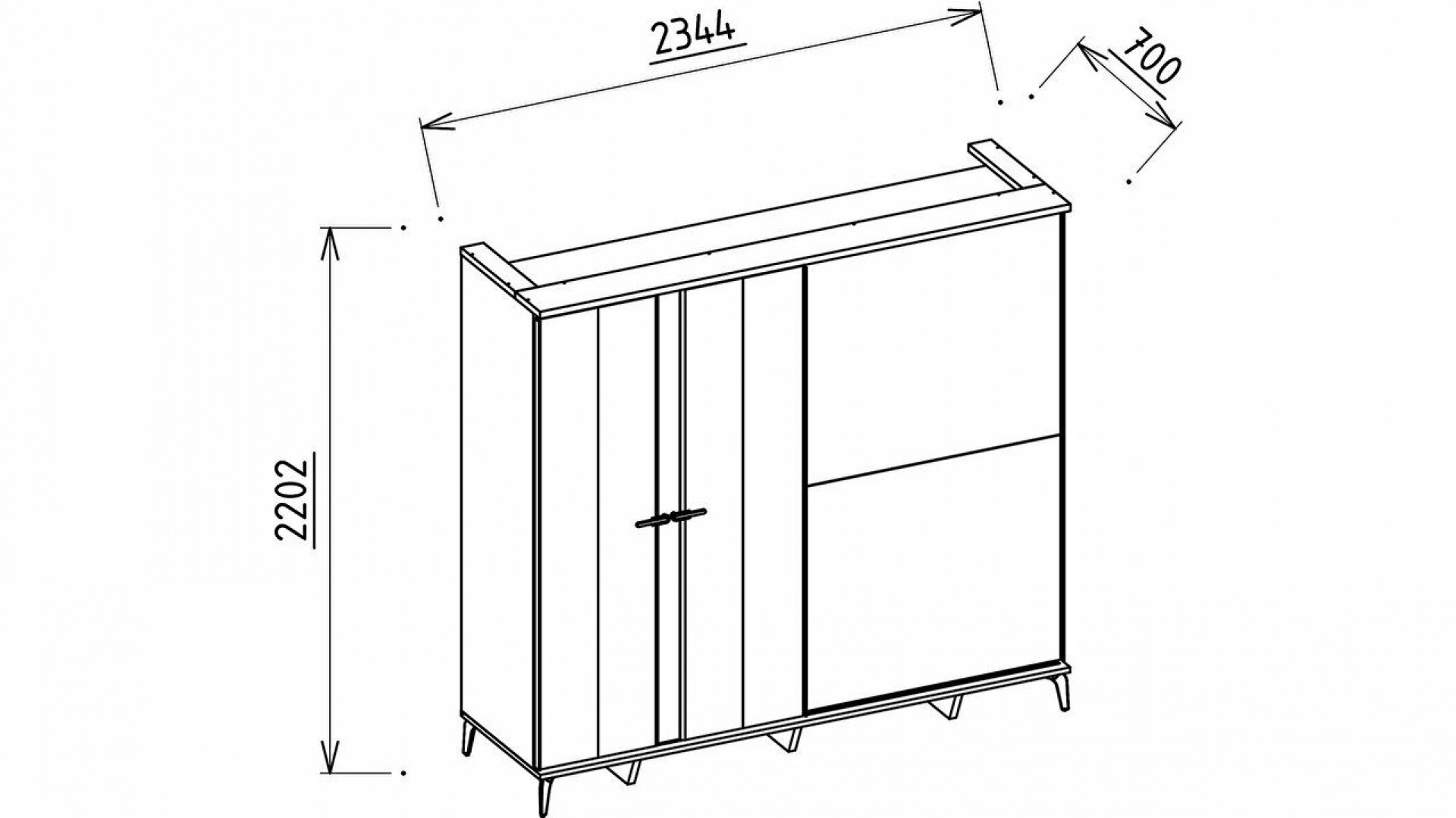 Palermo Schwebetürenschrank