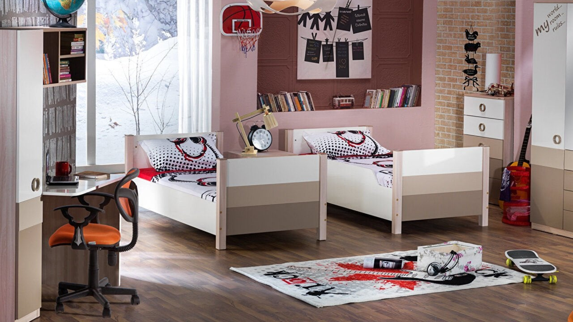 Portivo v2 Etagenbett 90x190