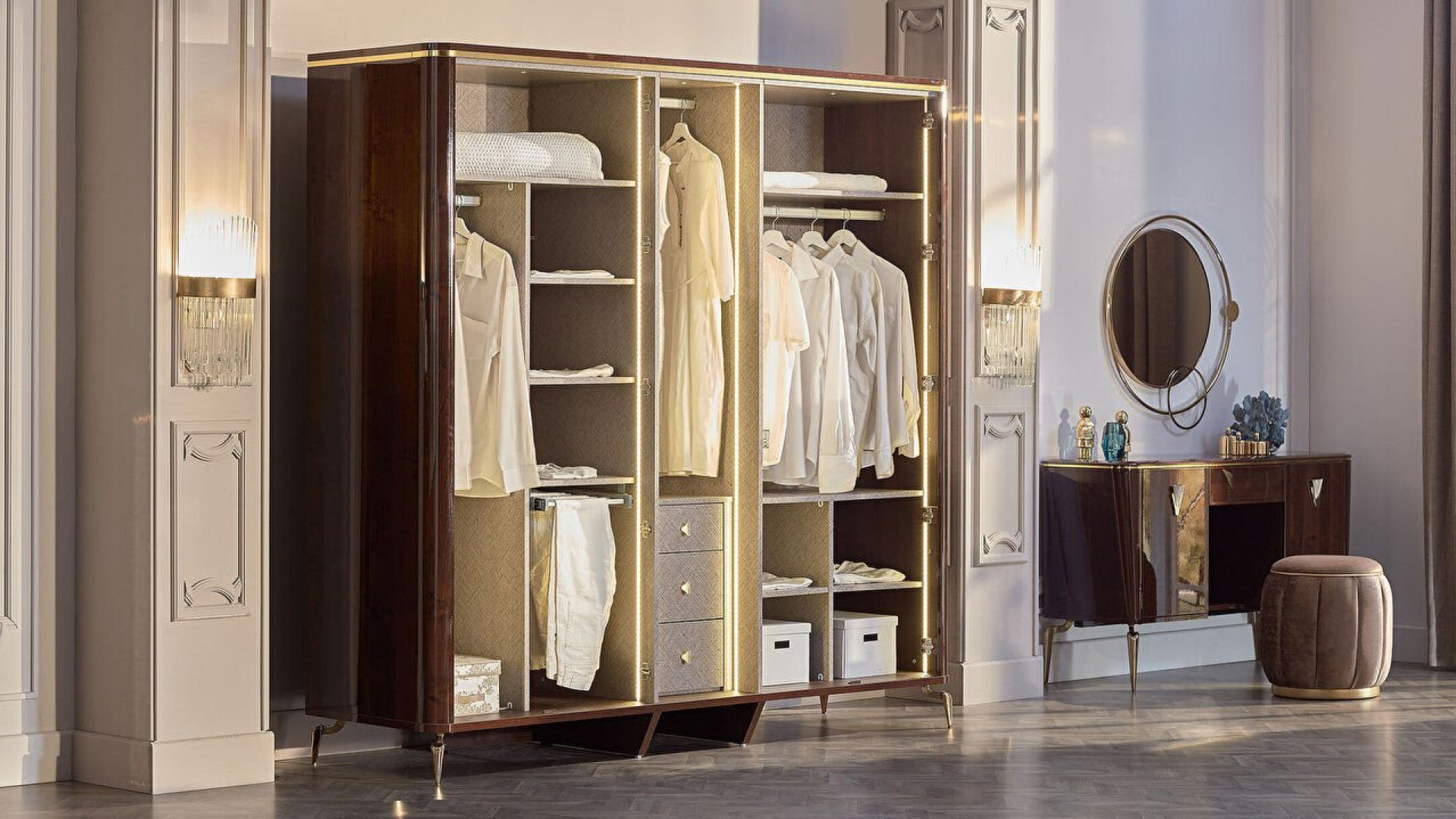 Plaza 5-türiger Schrank - Eiche