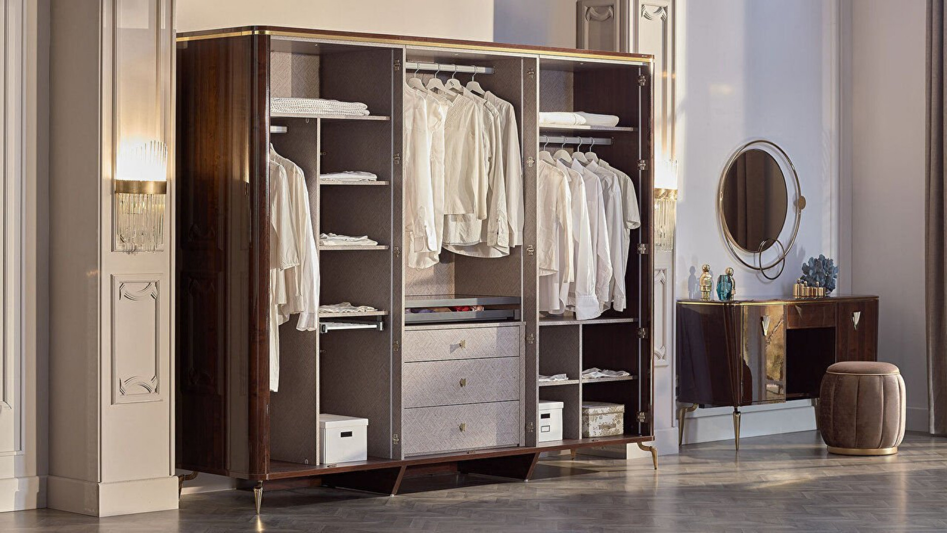 Plaza 6-türiger Schrank - Eiche