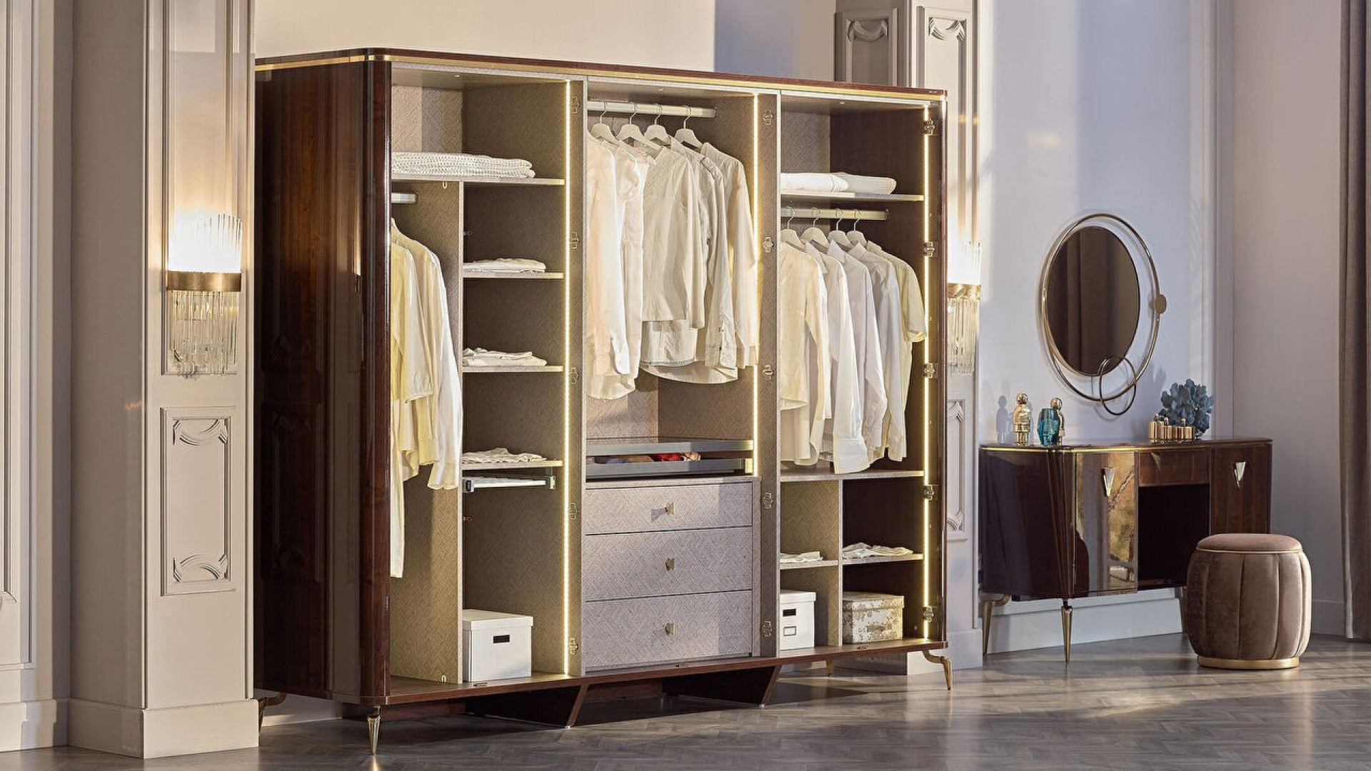 Plaza 6-türiger Schrank - Eiche