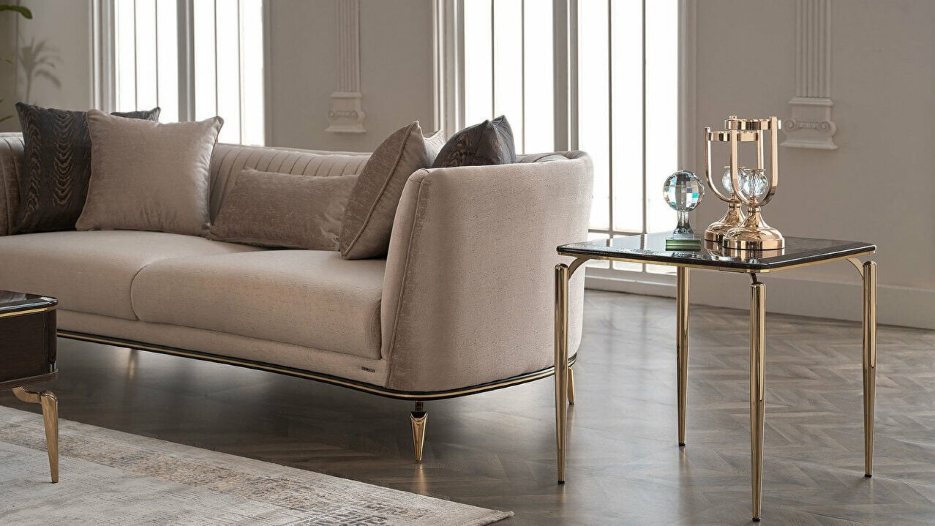 Plaza Beistelltisch - Walnuss