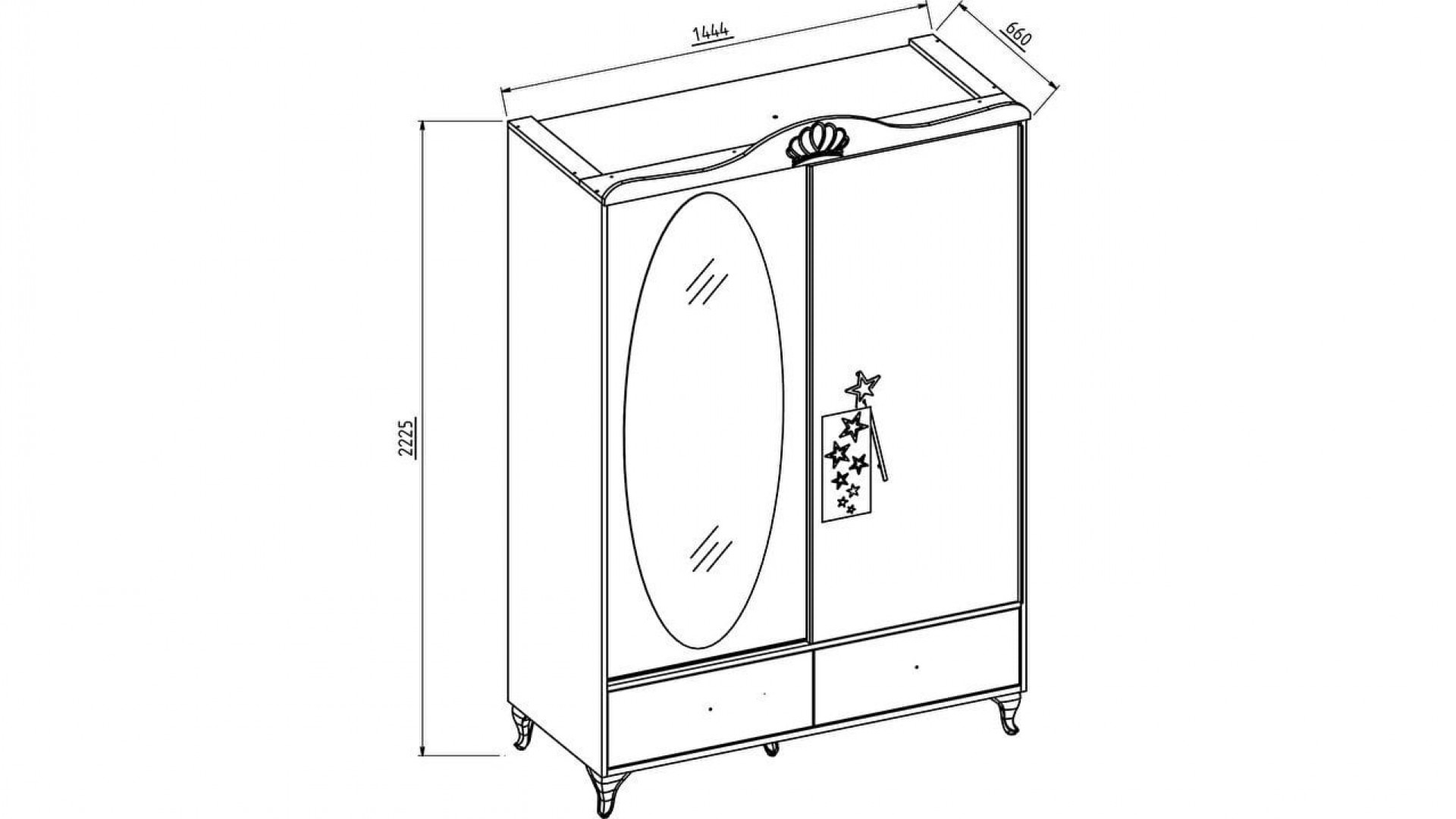 Sandy Jugendzimmer Schiebetür-Kleiderschrank