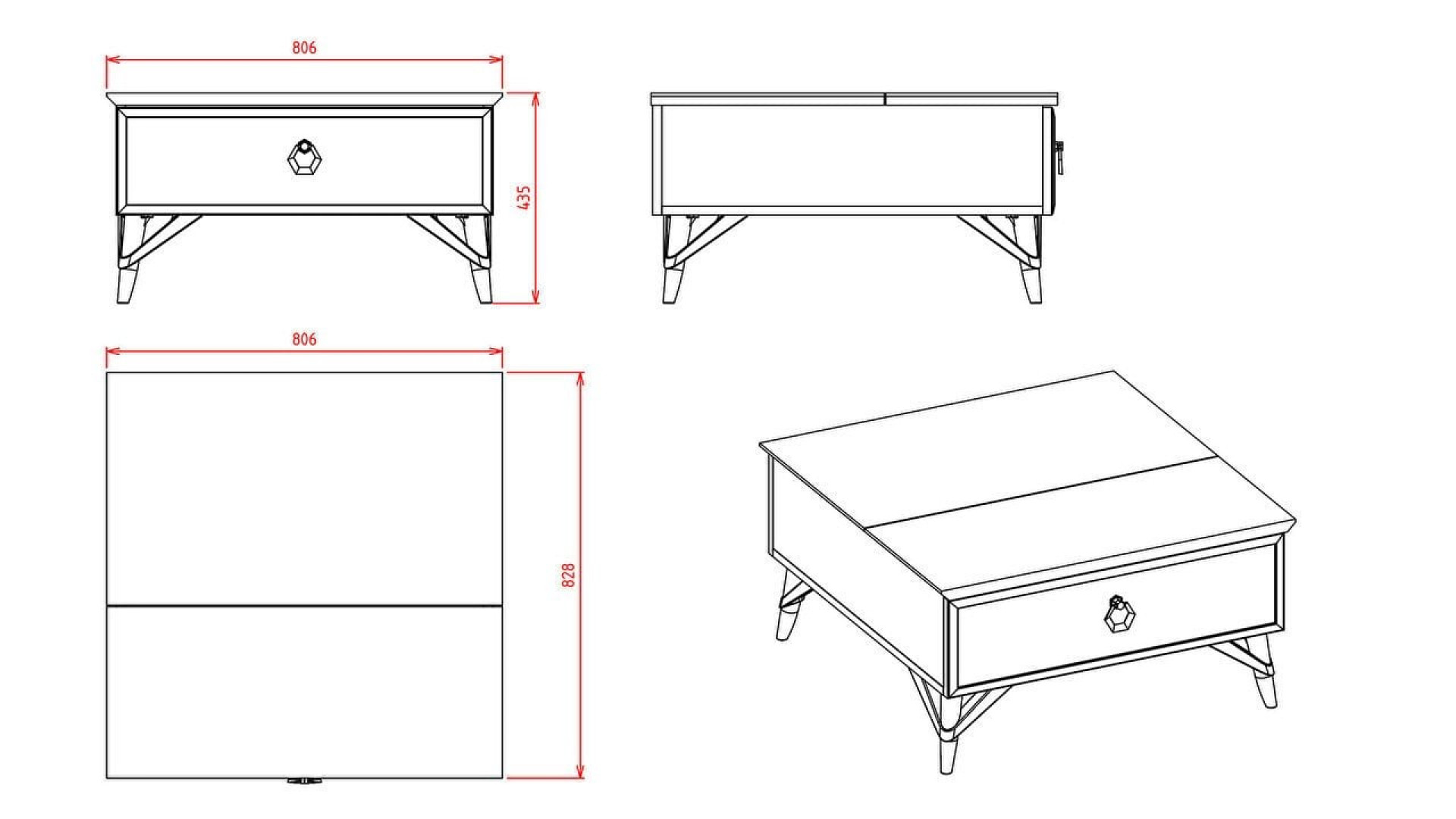 Valencia Mechanischer Couchtisch