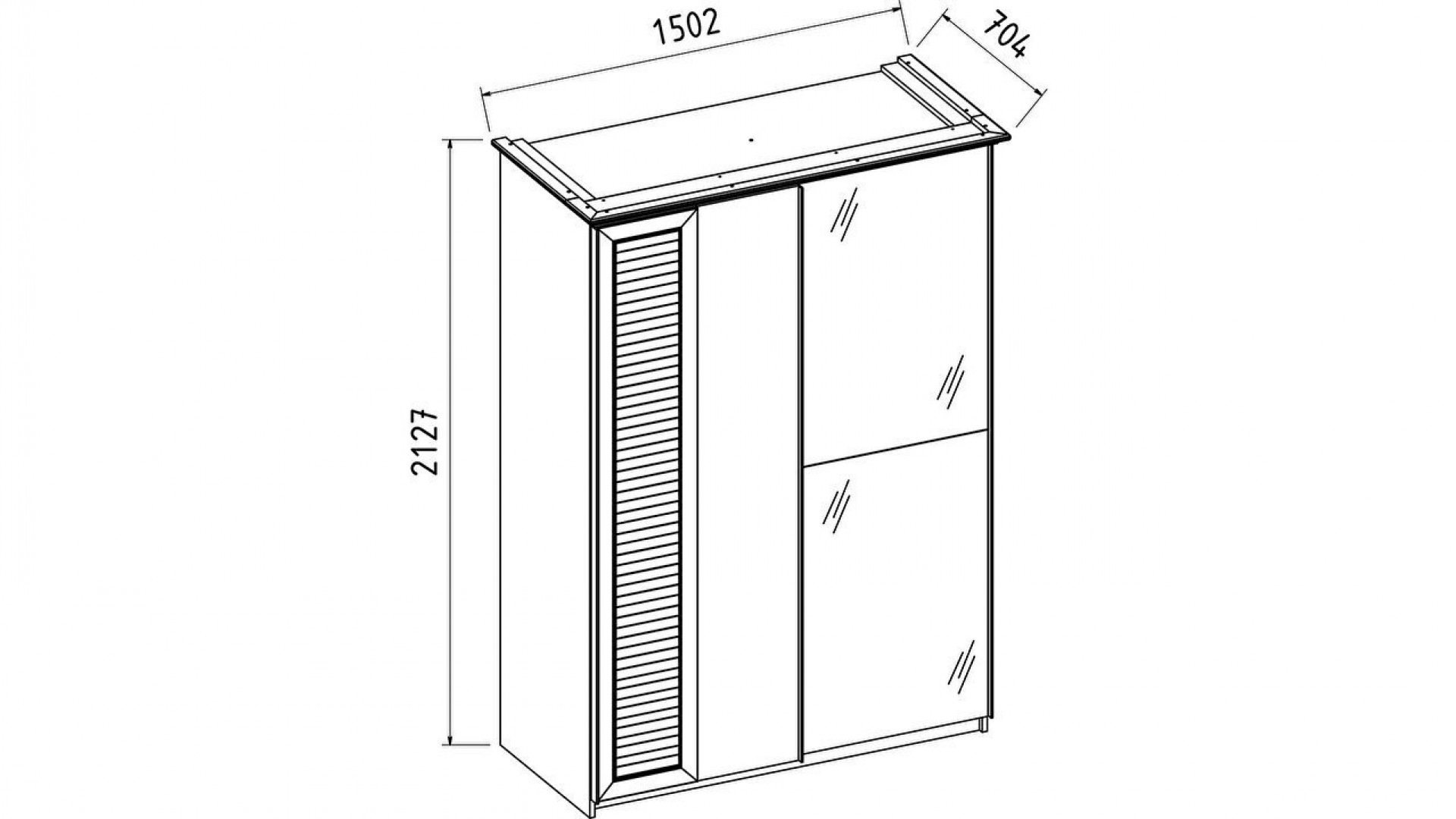 Vilza Jugendzimmer Schiebetür-Kleiderschrank