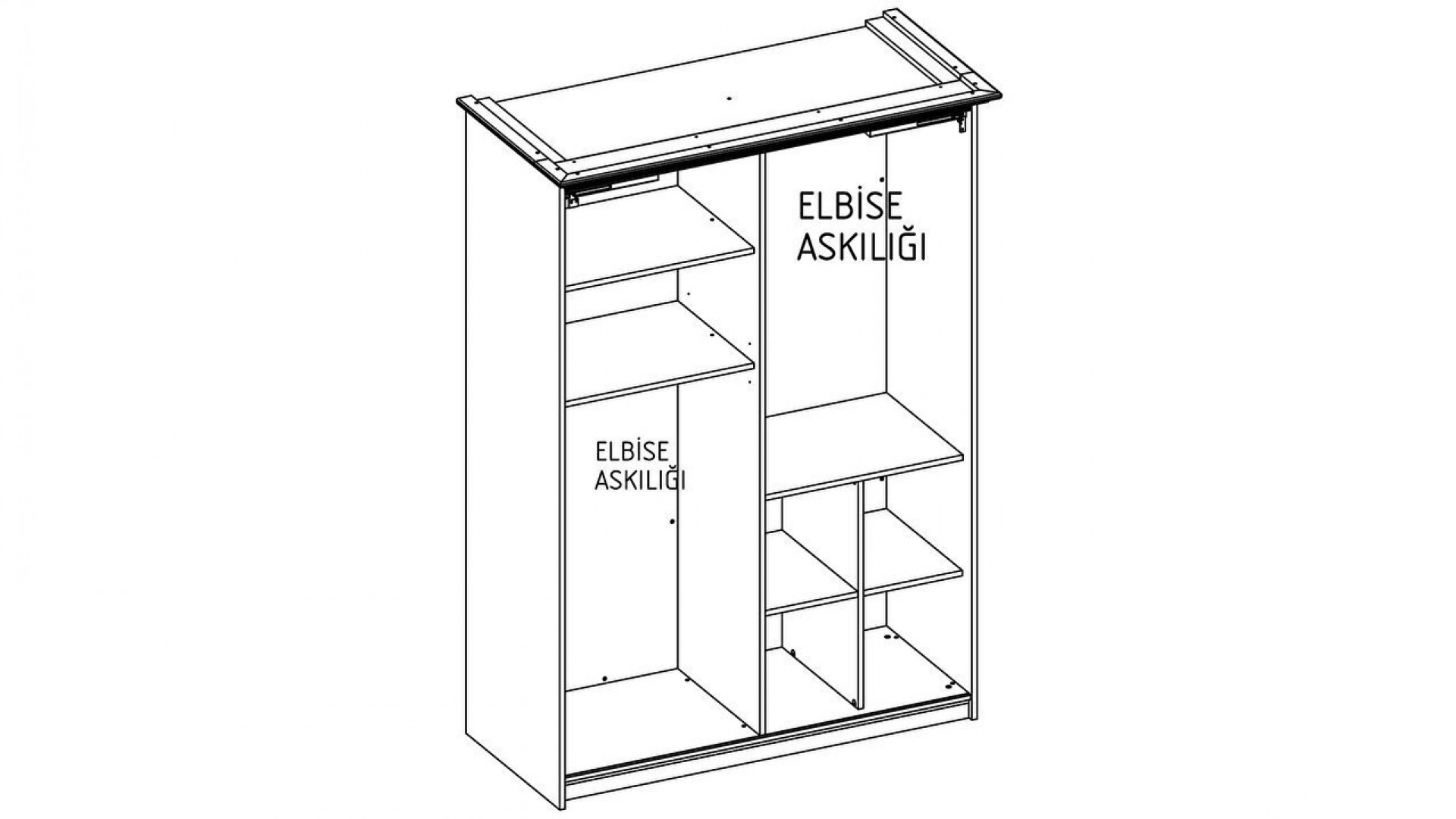 Vilza Jugendzimmer Schiebetür-Kleiderschrank