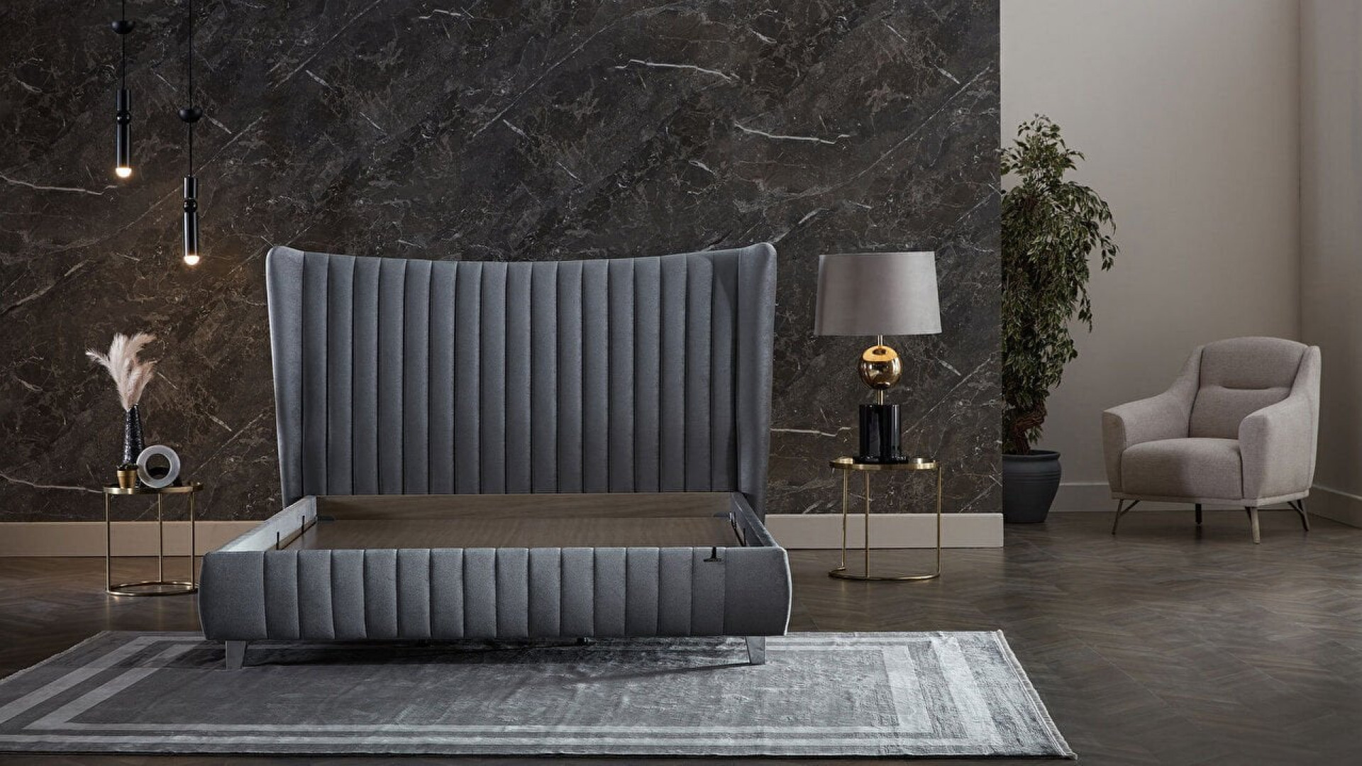 Venisa Bettbox - Grau