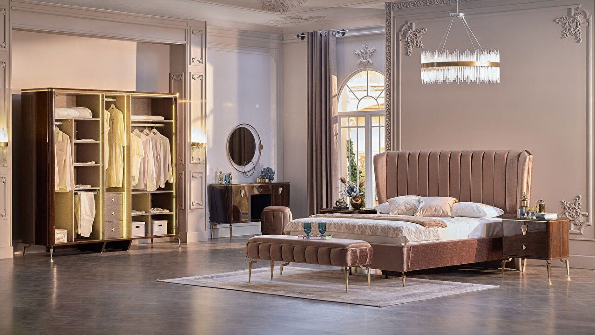 Plaza Schlafzimmer-Set Nuss